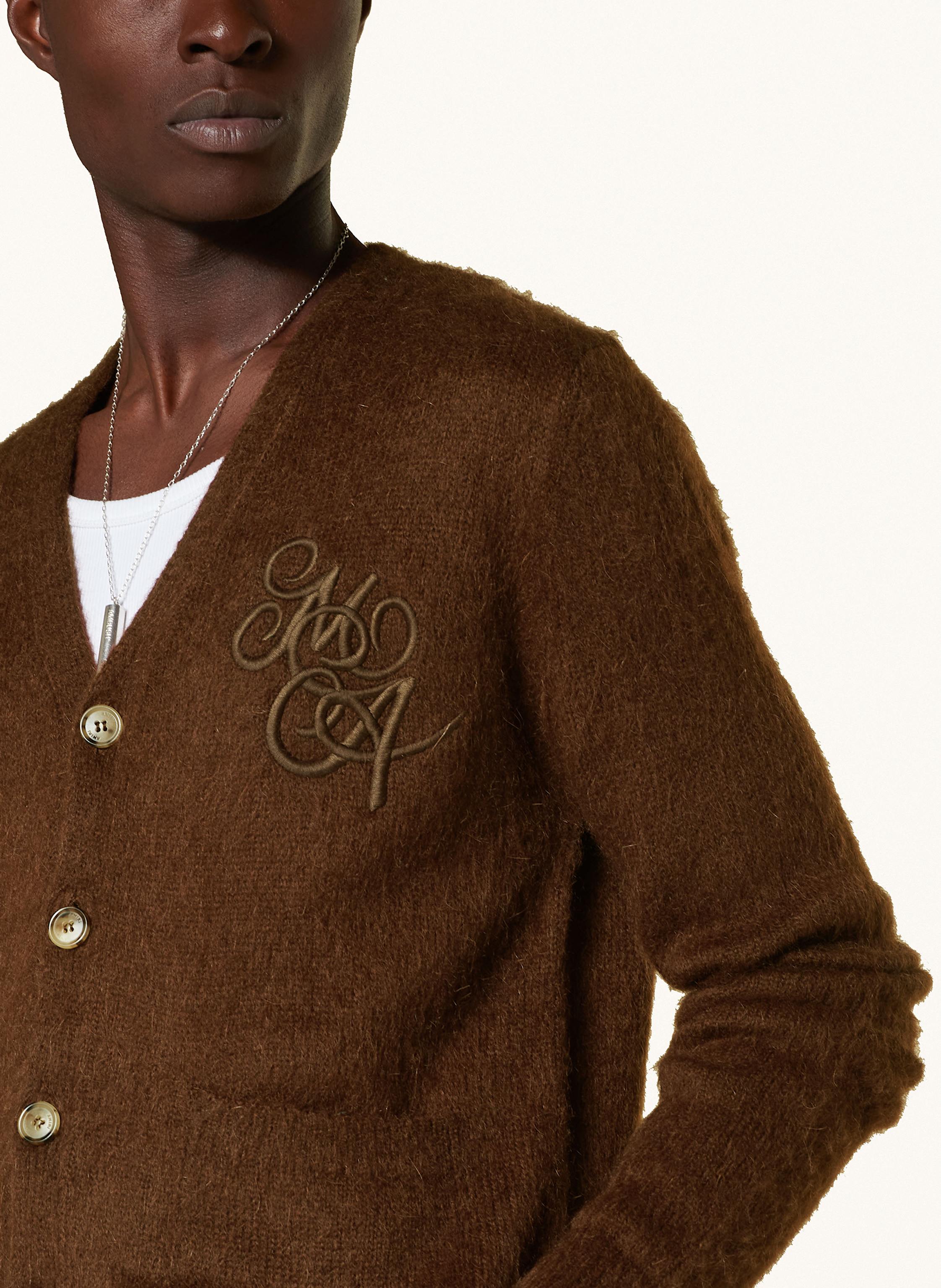 Thumbnail - Amiri Strickjacke Mit Mohair braun