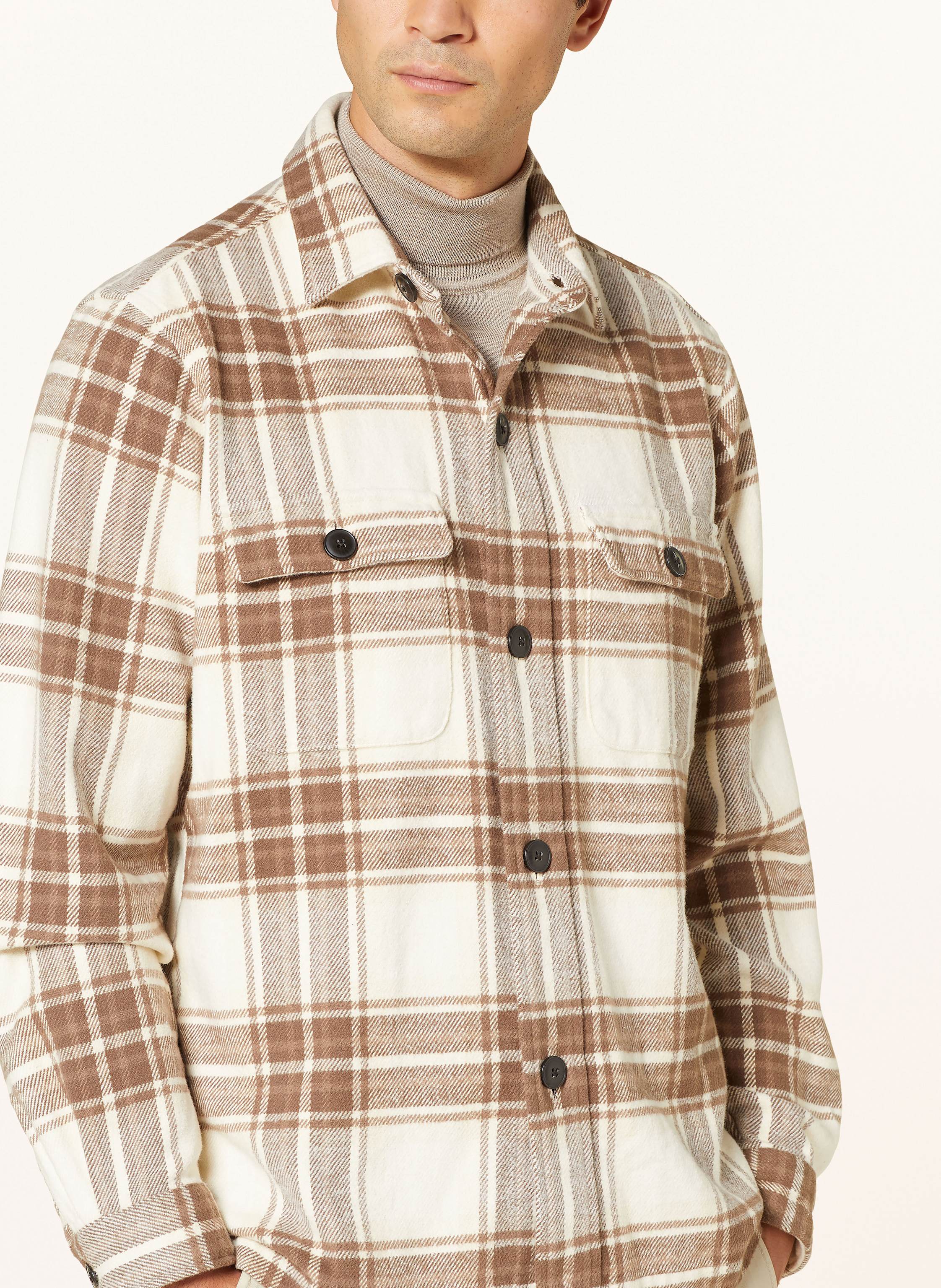 Thumbnail - Strokesman's Flanell-Overshirt beige