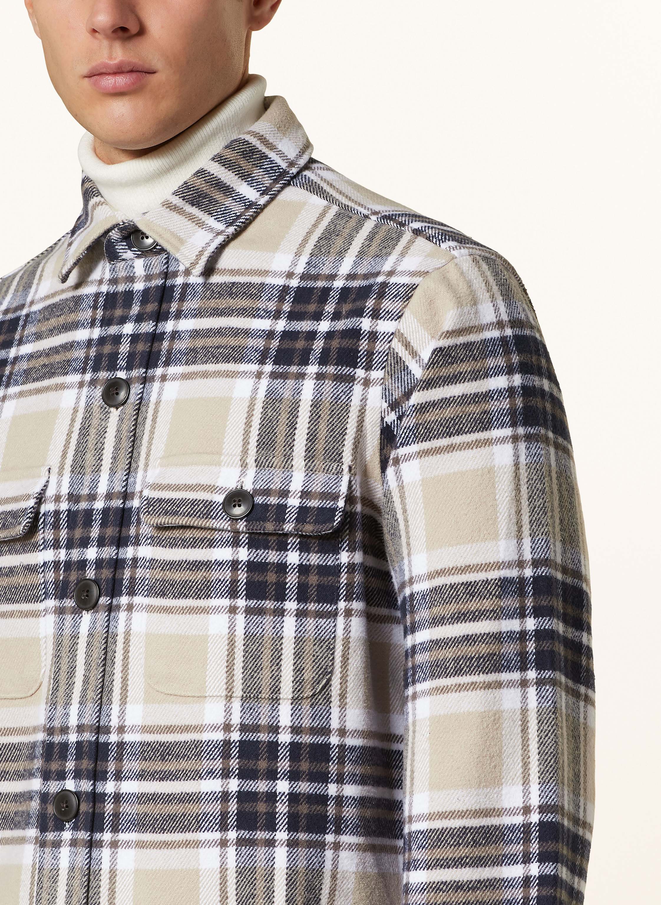 Thumbnail - Strokesman's Flanell-Overshirt grau
