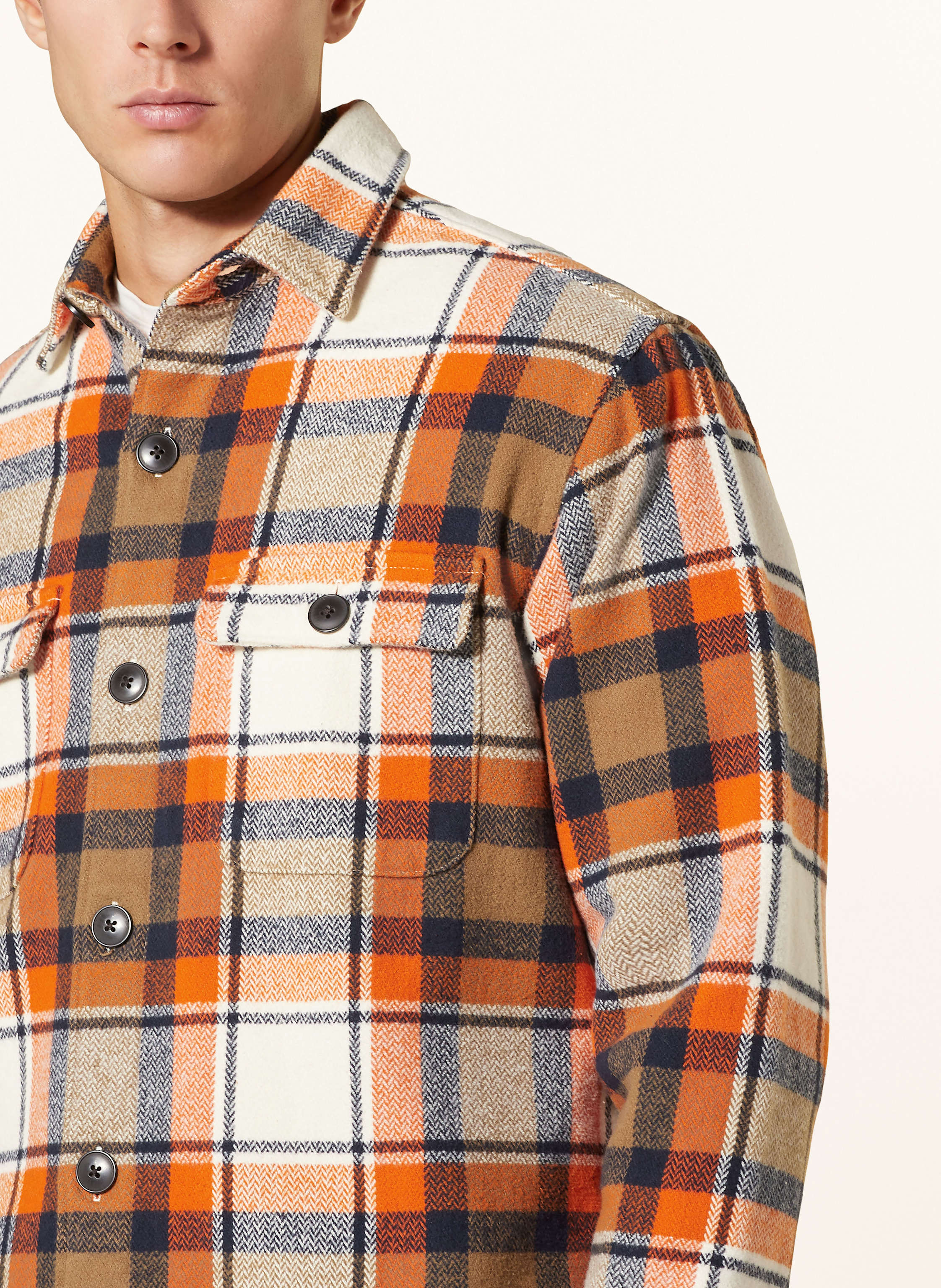 Thumbnail - Paul Flanell-Overshirt orange