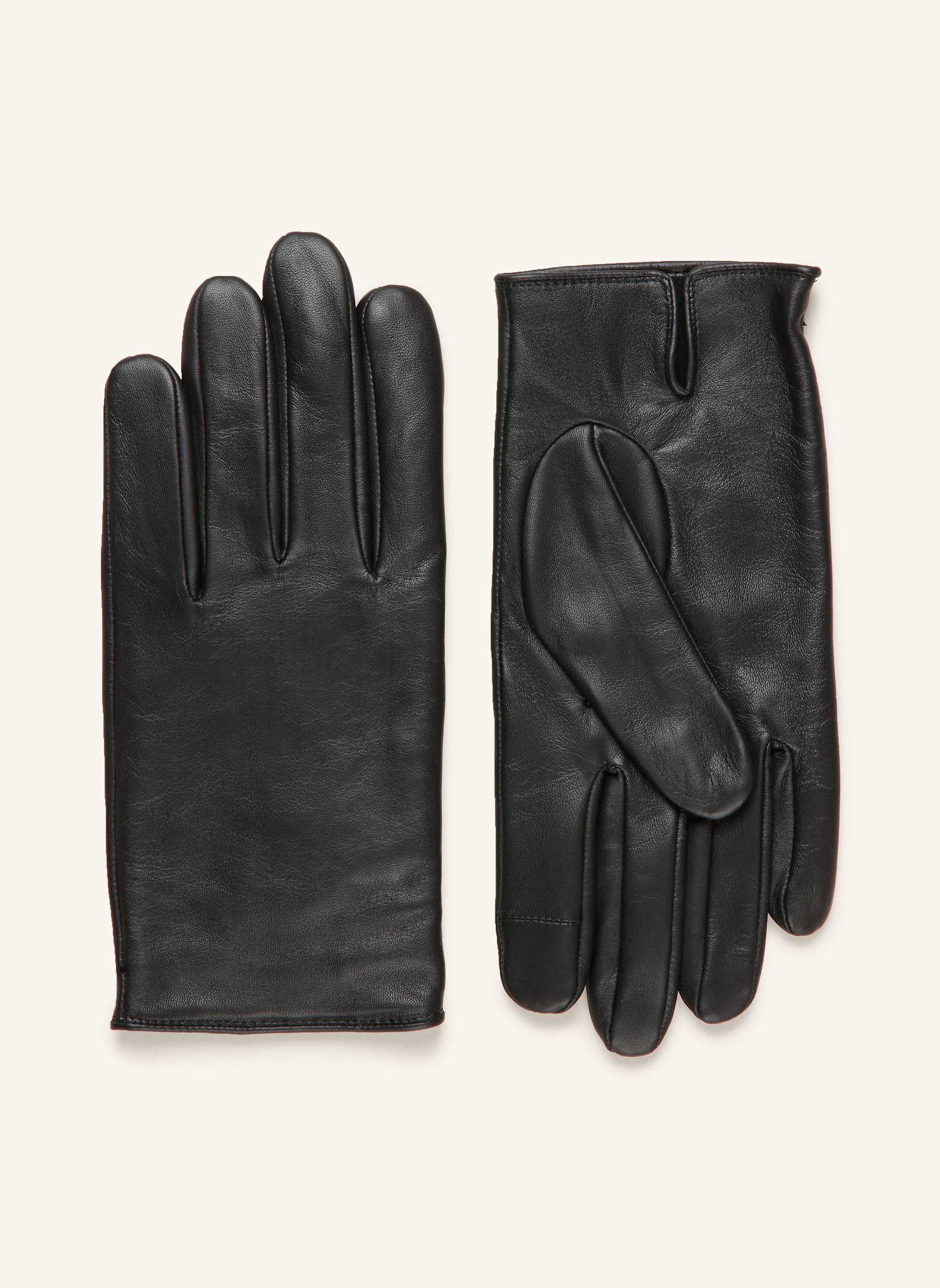 Boss Boss Lederhandschuhe Glove Mit Touchscreen-Funktion schwarz in SCHWARZ