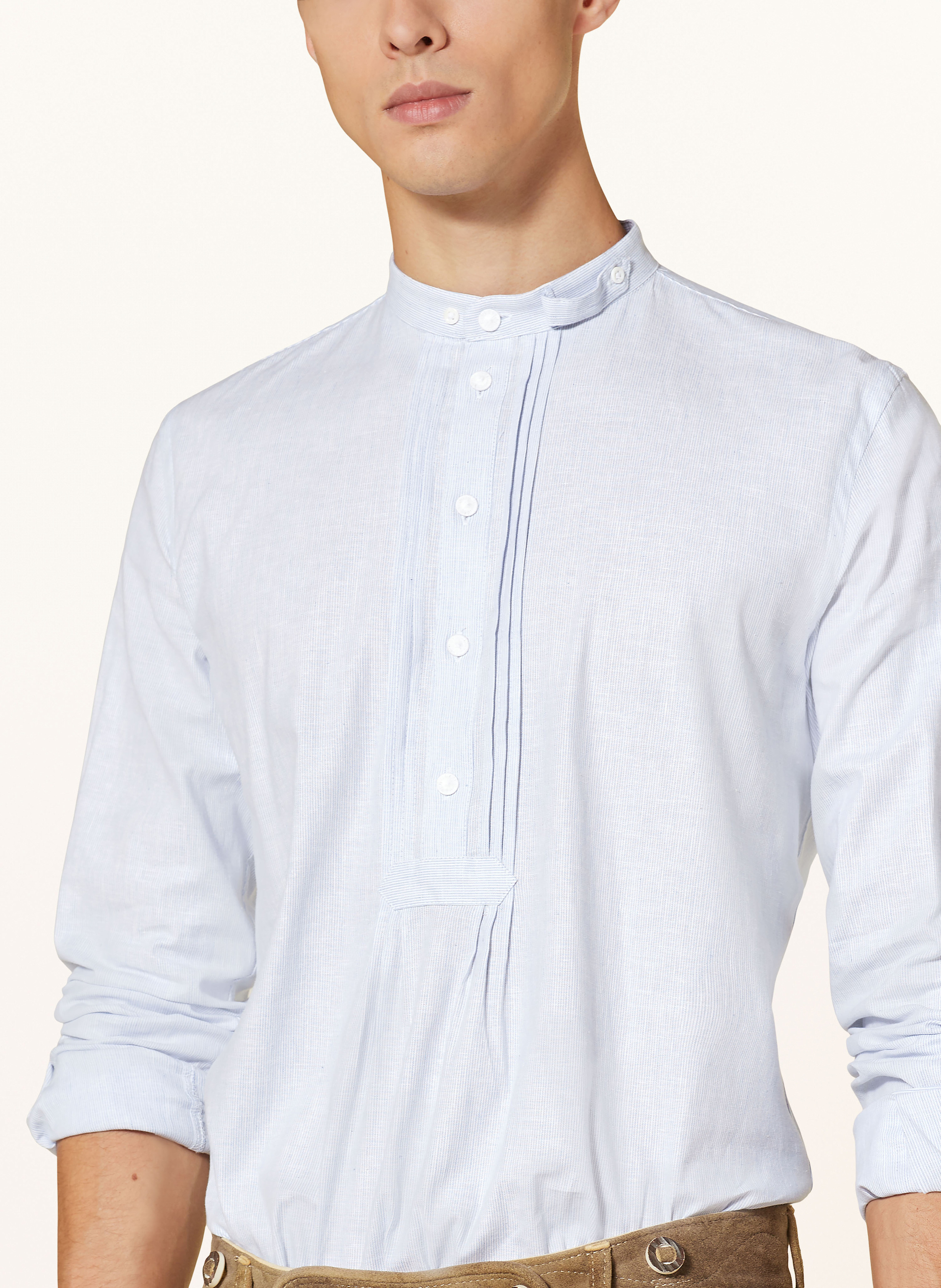 Thumbnail - Gottseidank Trachtenhemd Regular Fit Mit Stehkragen blau