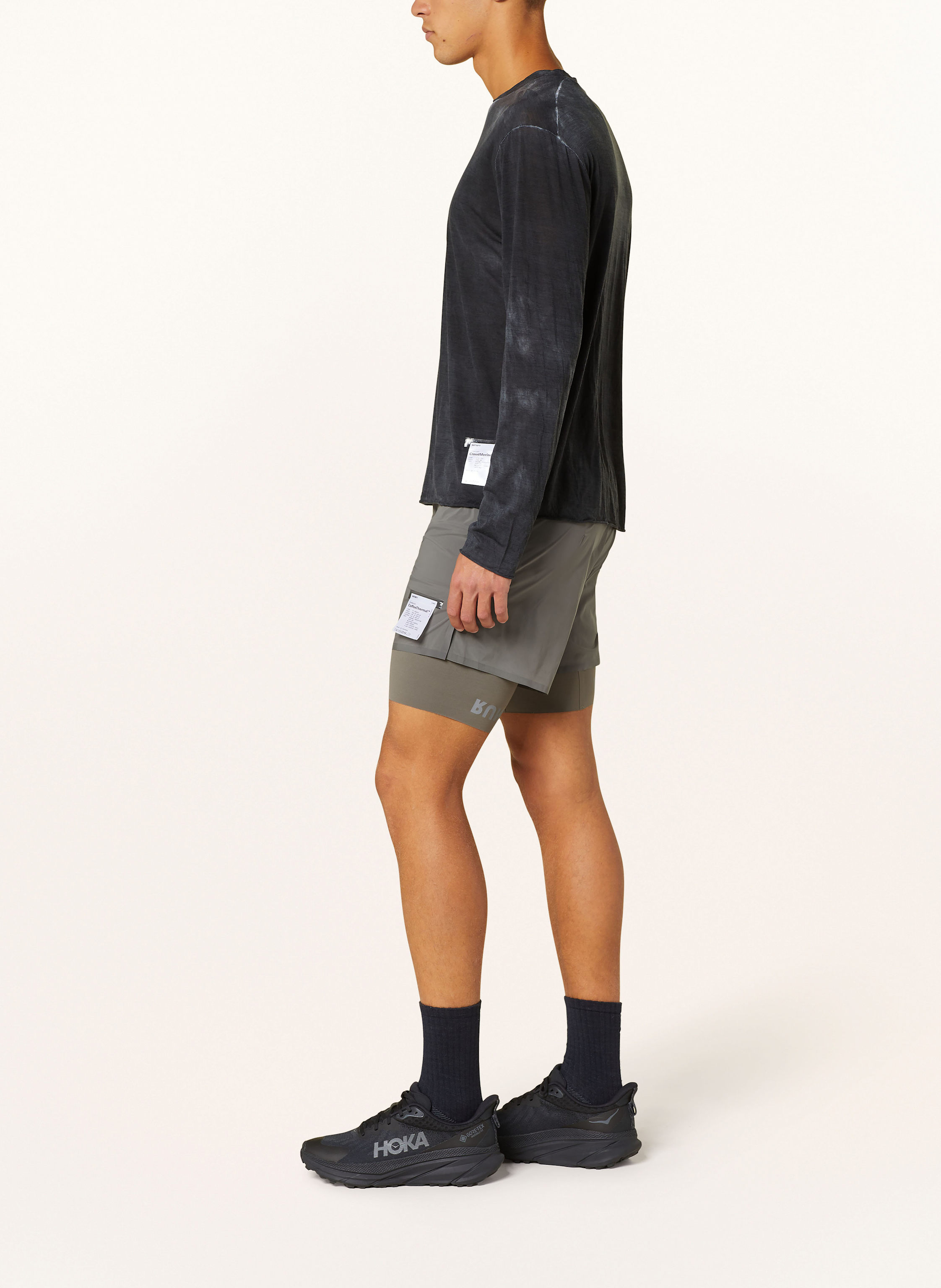 Thumbnail - Satisfy 2-In-1-Laufshorts Coffeethermal™ 8" grau