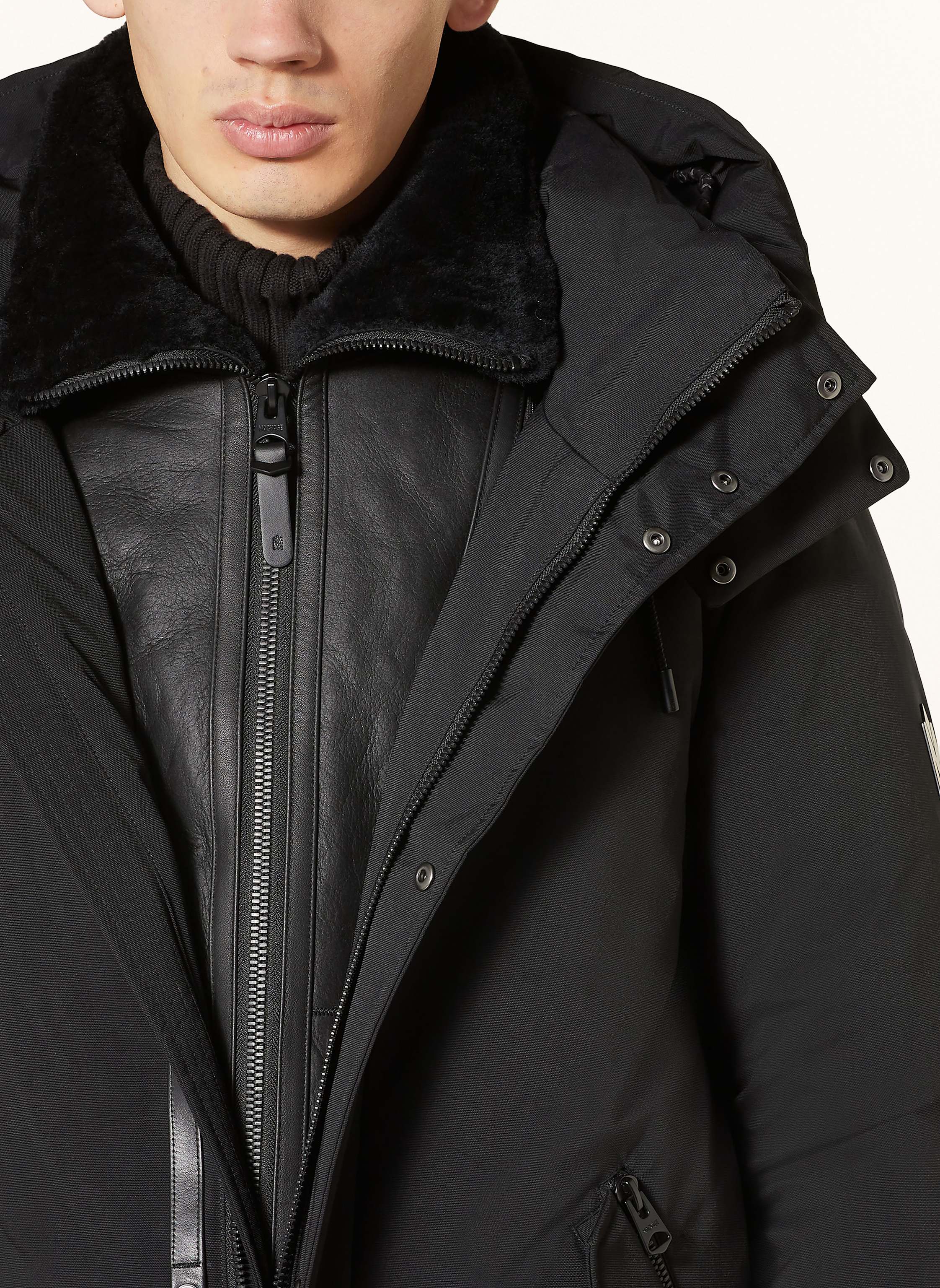 Thumbnail - Mackage Daunenmantel Sullivan Mit Abnehmbarer Kapuze Und Blende schwarz