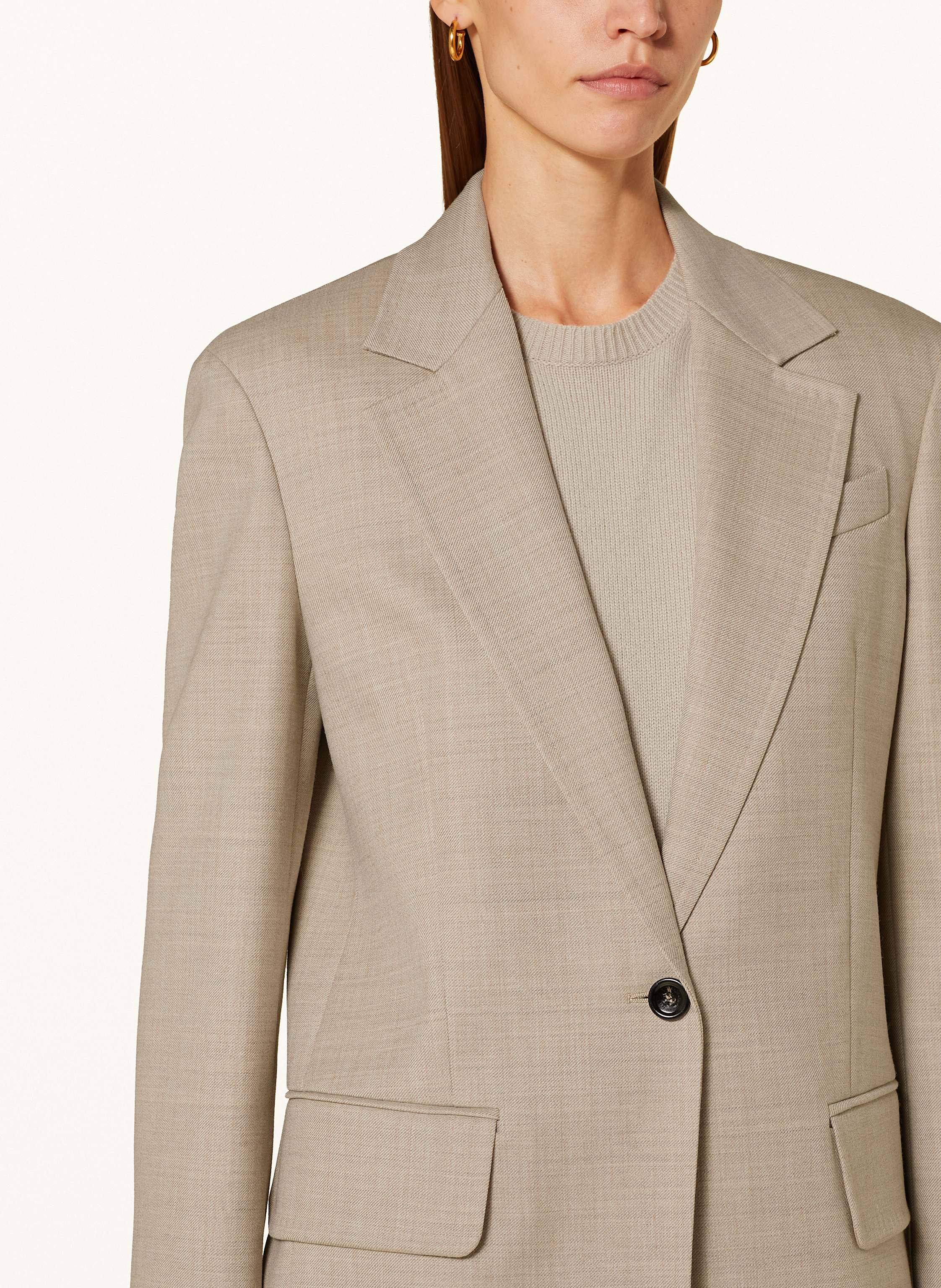 Thumbnail - Max Mara Longblazer Rosi beige