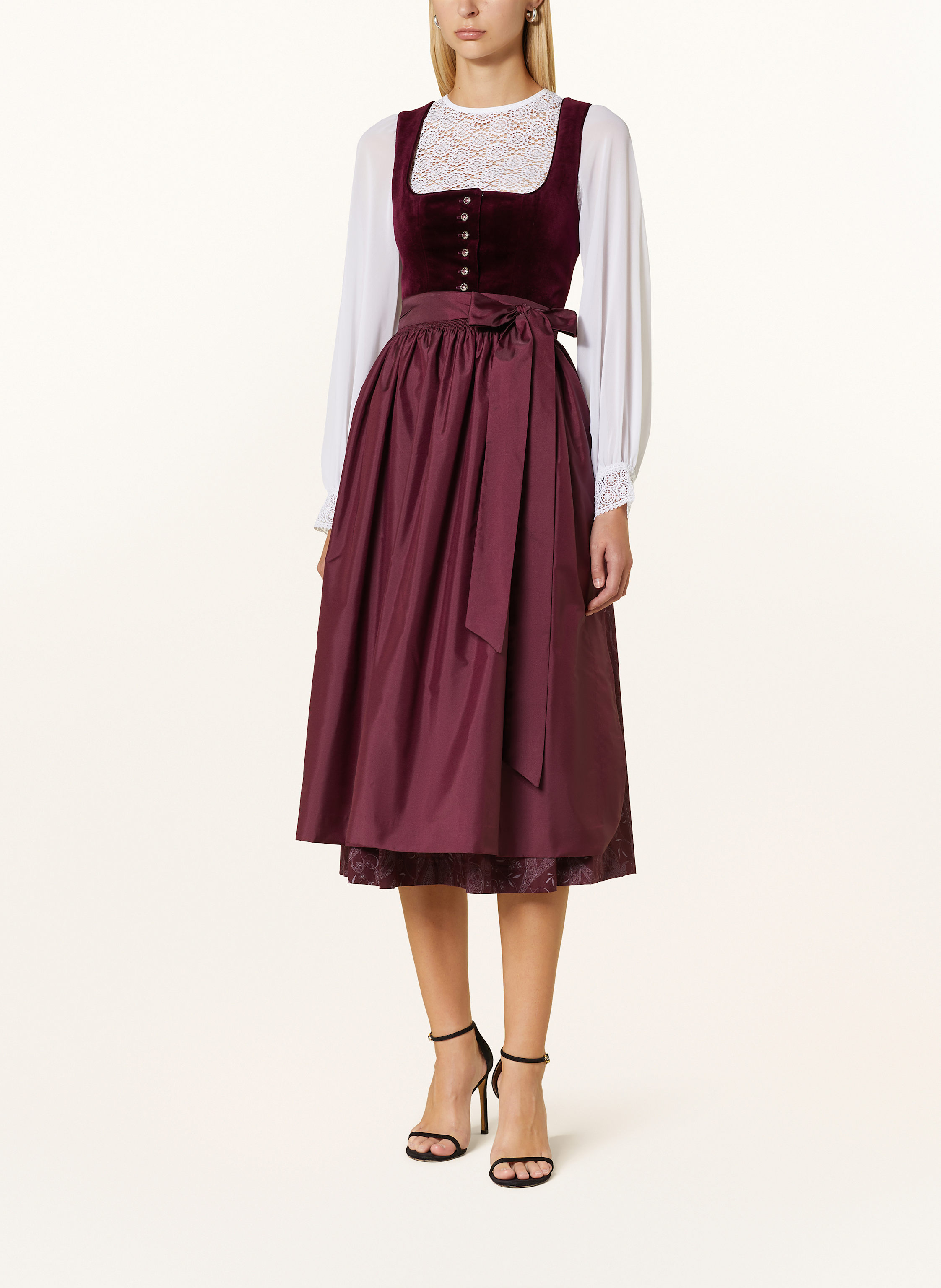 Thumbnail - Johann & Johanna Dirndlbluse Mit Lochspitze weiss