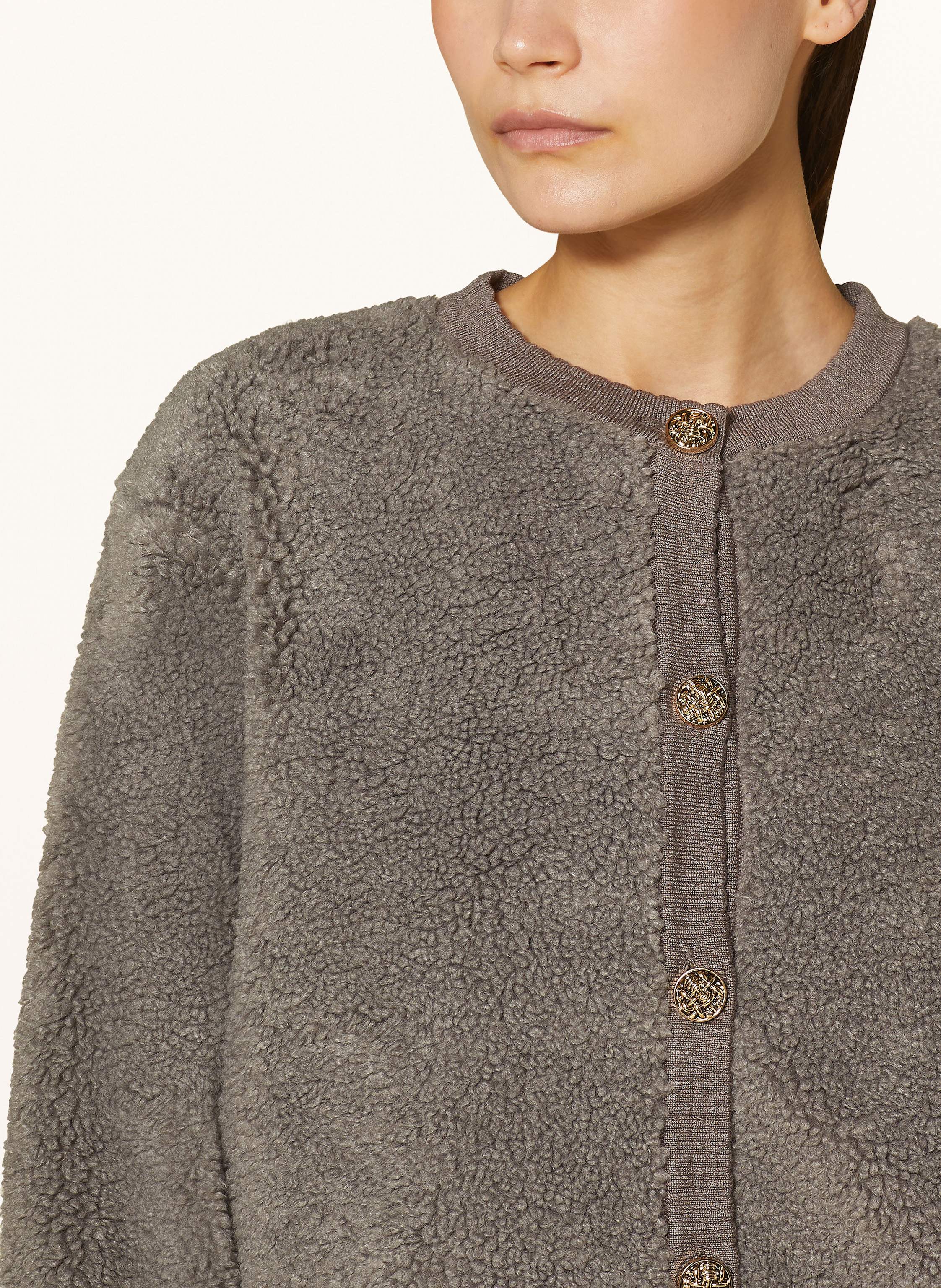 Thumbnail - Neo Noir Teddyfell-Jacke braun