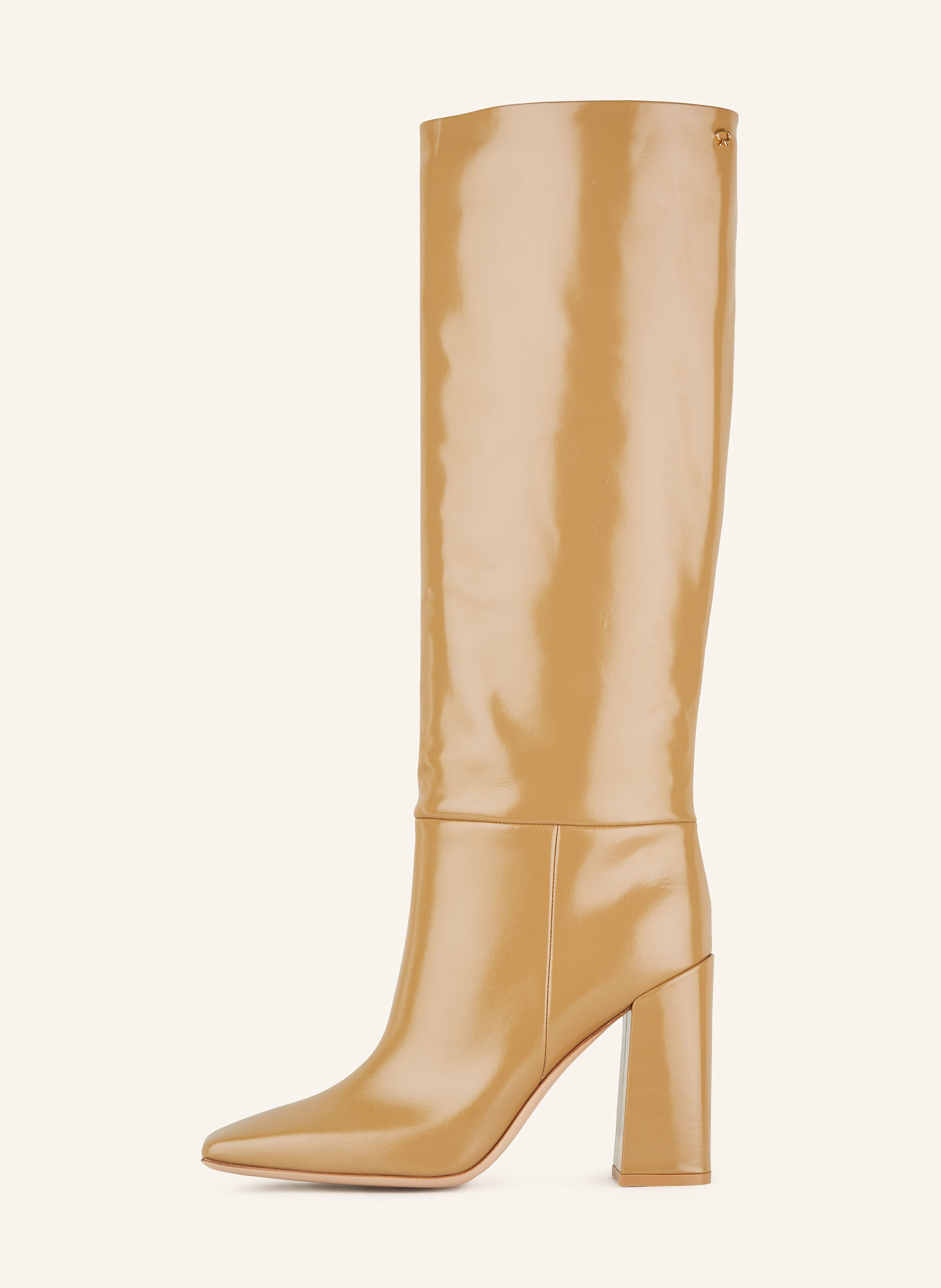 Thumbnail - Gianvito Rossi Lackstiefel Nuit beige