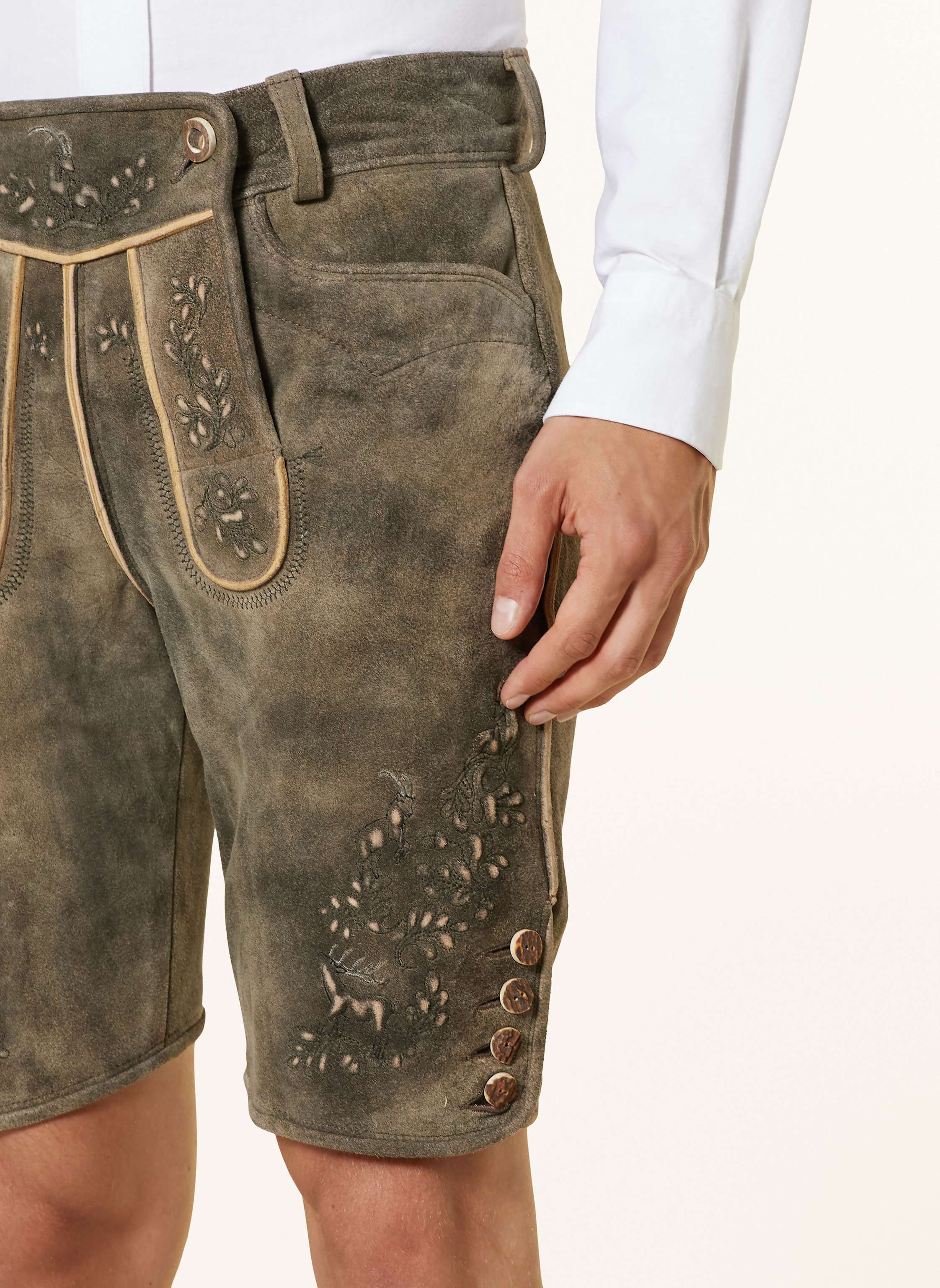 Thumbnail - Beckert Trachten-Lederhose Hocheck braun