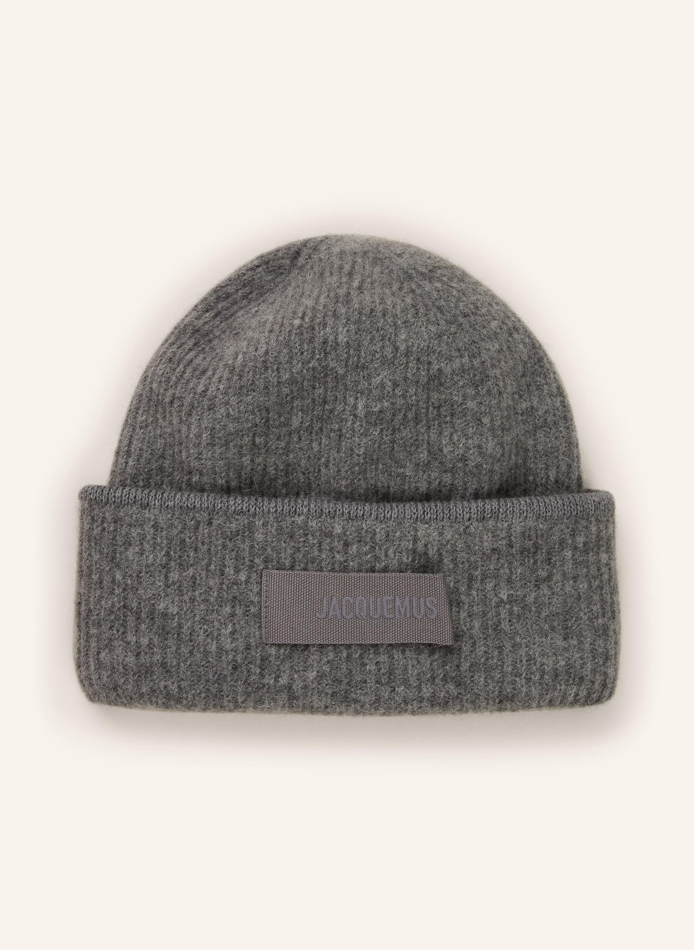 Jacquemus Jacquemus Mütze Le Bonnet Gros Grain Mit Alpaka grau in GRAU