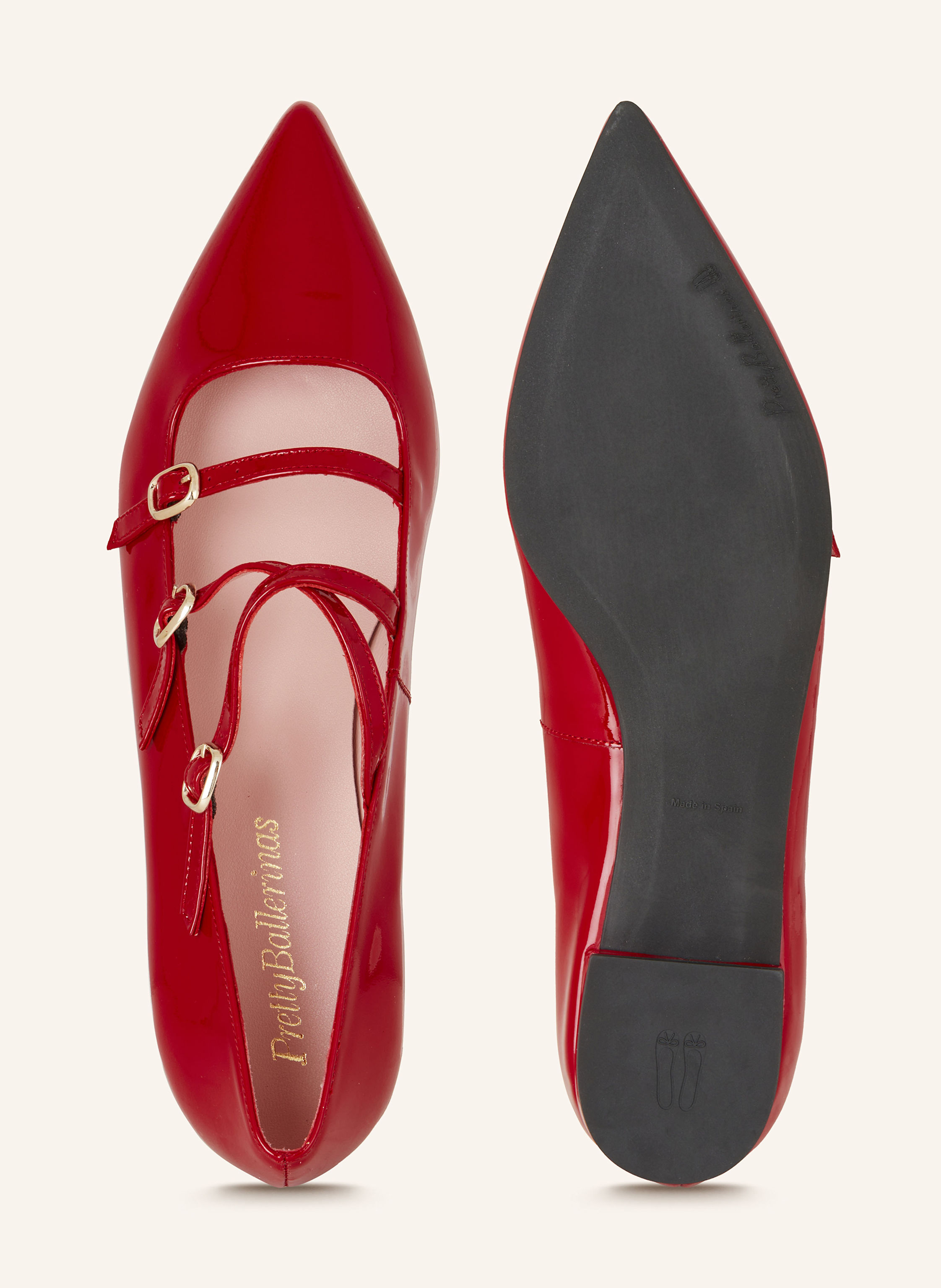 Thumbnail - Pretty Ballerinas Mary-Jane-Ballerinas Clementine rot