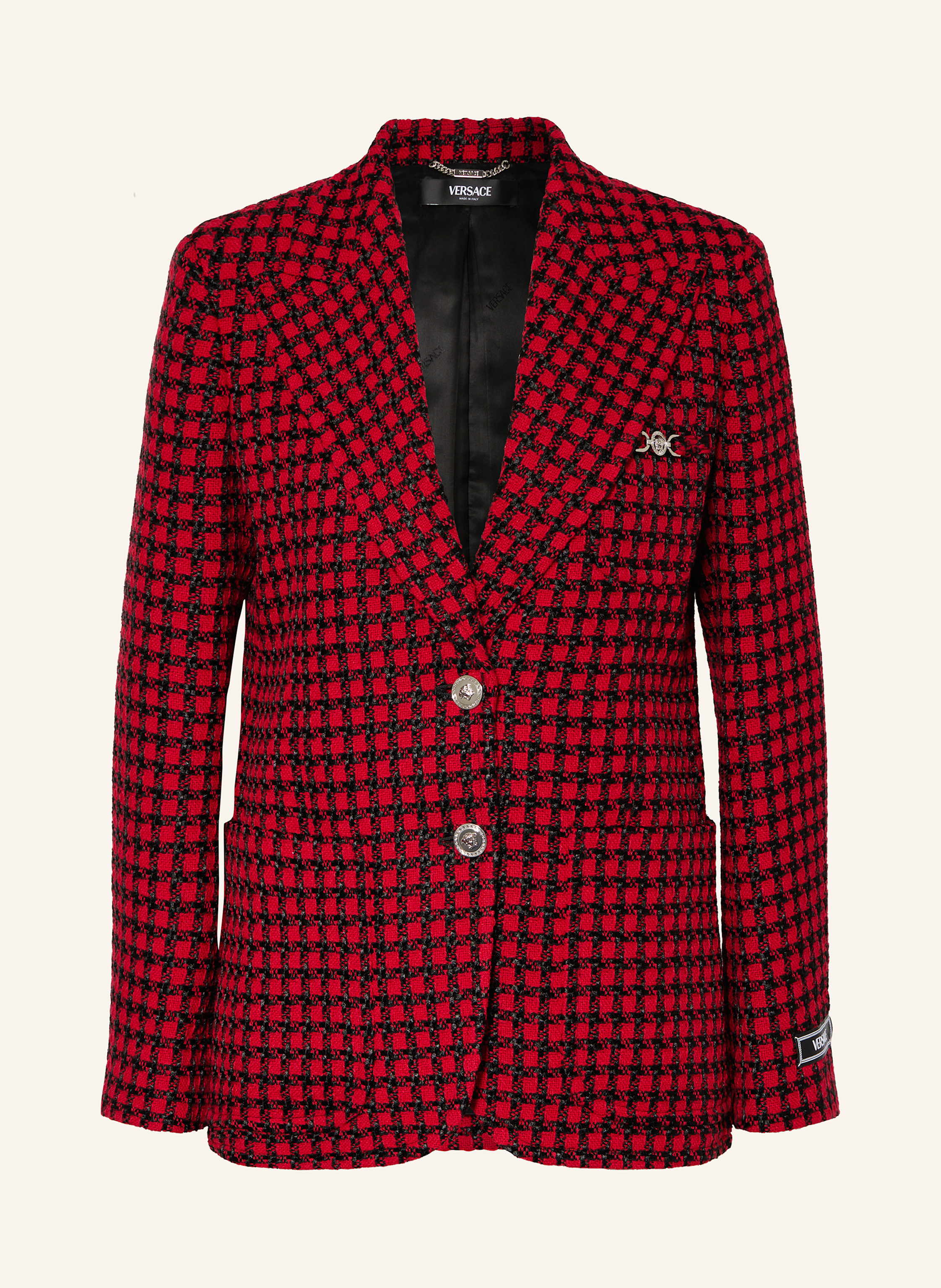 Red houndstooth blazer outlet