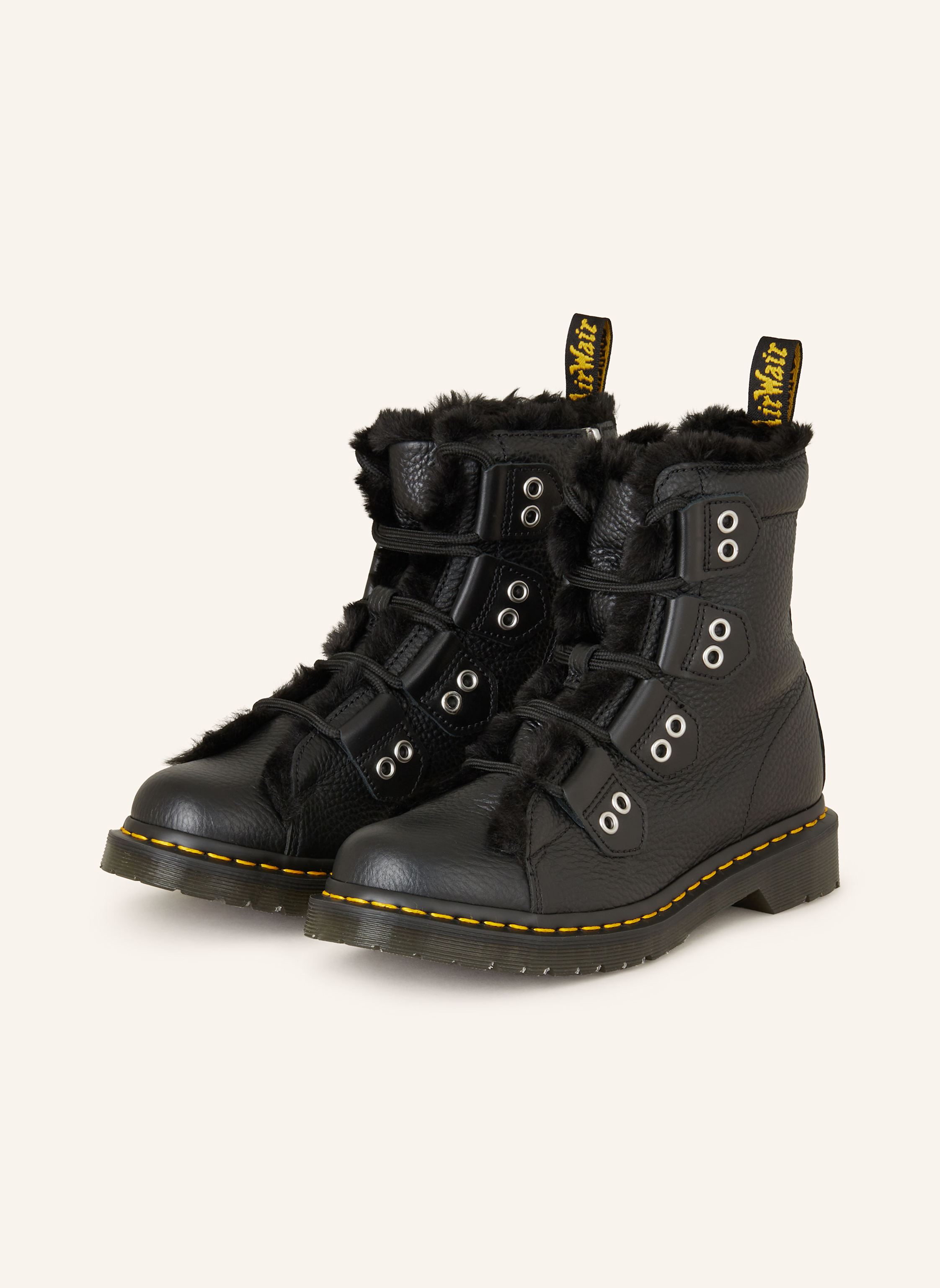 Dr. Martens Lace up boots 1460 with faux fur lined