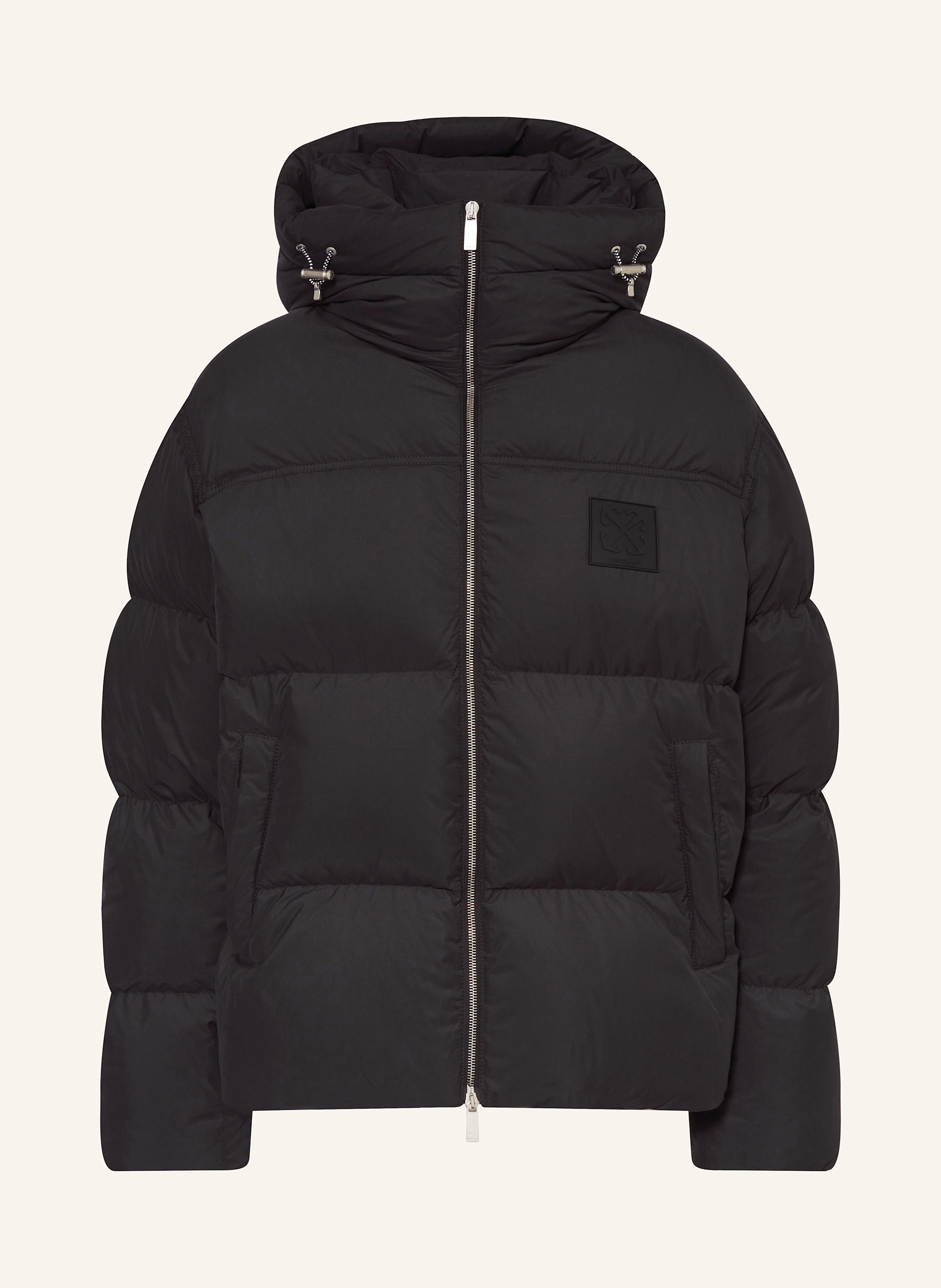 Off white black down jacket on sale