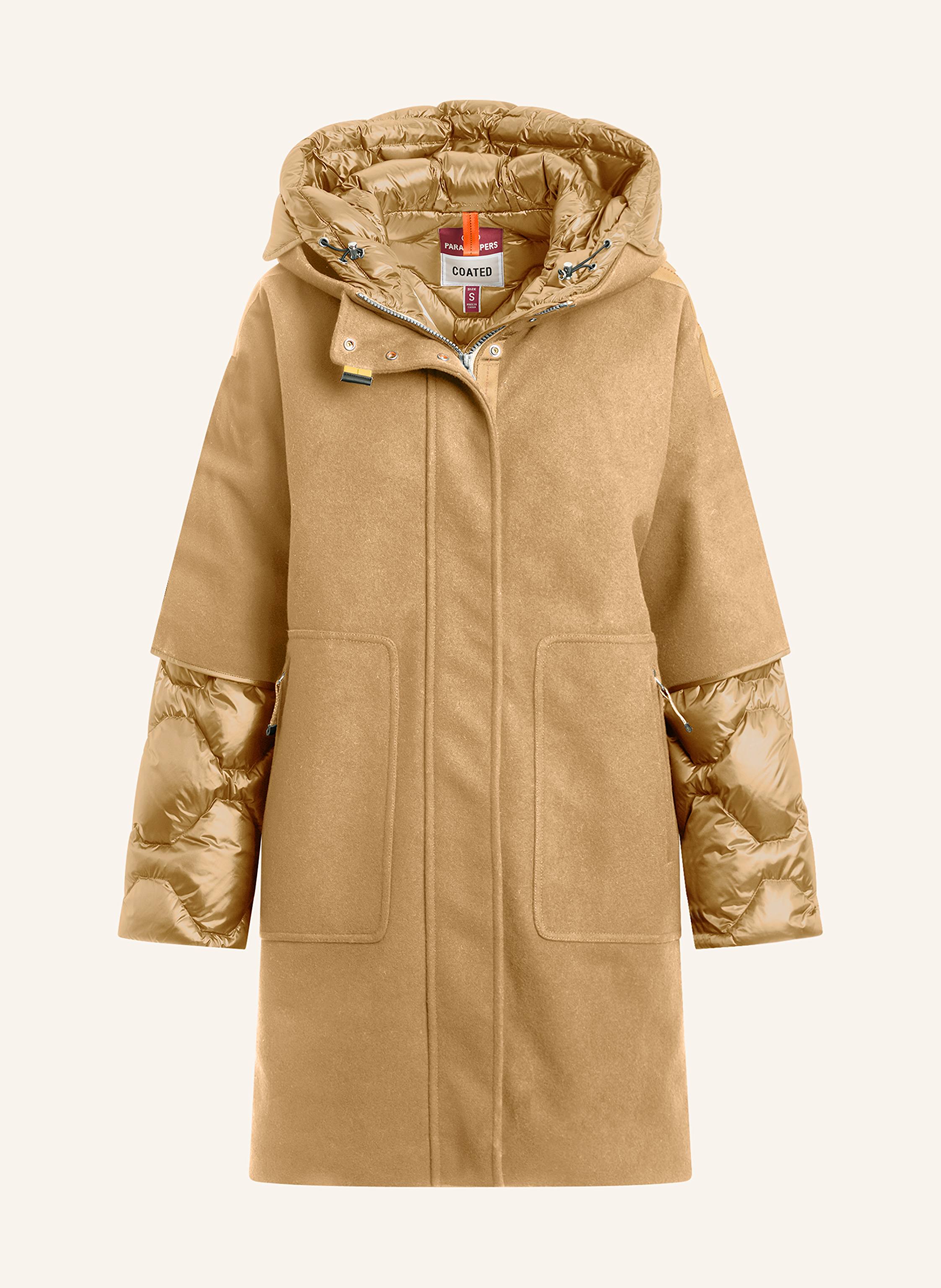 PARAJUMPERS Daunenmantel JOY im Materialmix in camel