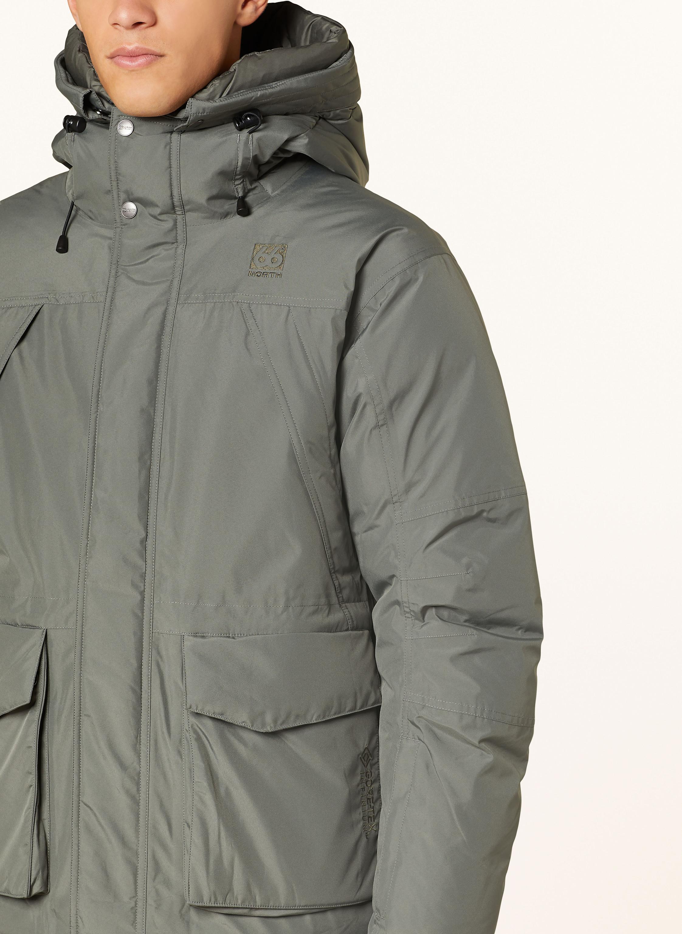 Thumbnail - 66°North Daunenparka Thorsmork Mit Abnehmbarem Kragen silber