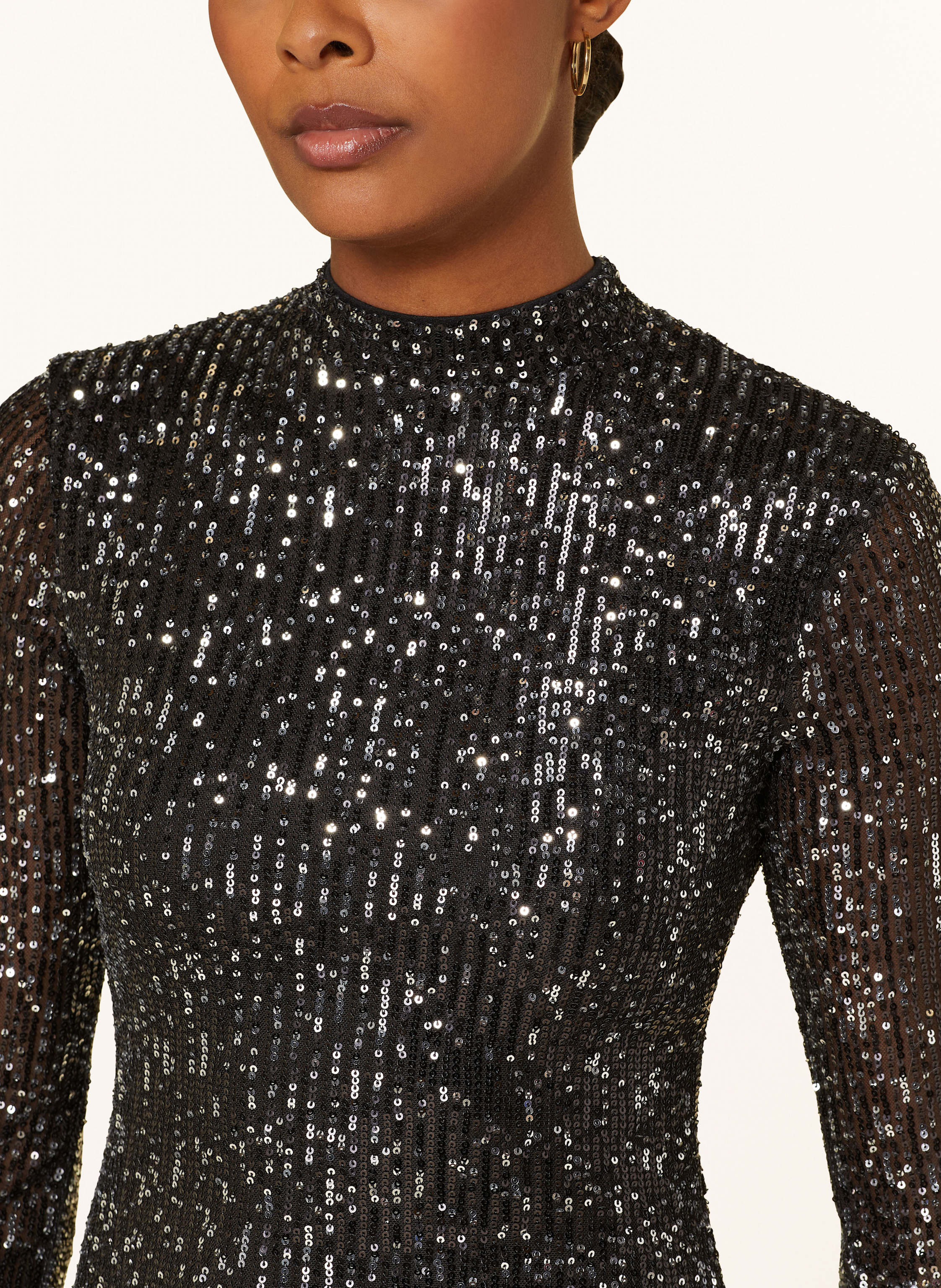 Thumbnail - Lipsy Cocktailkleid Mit Pailletten Und Cut-Out silber