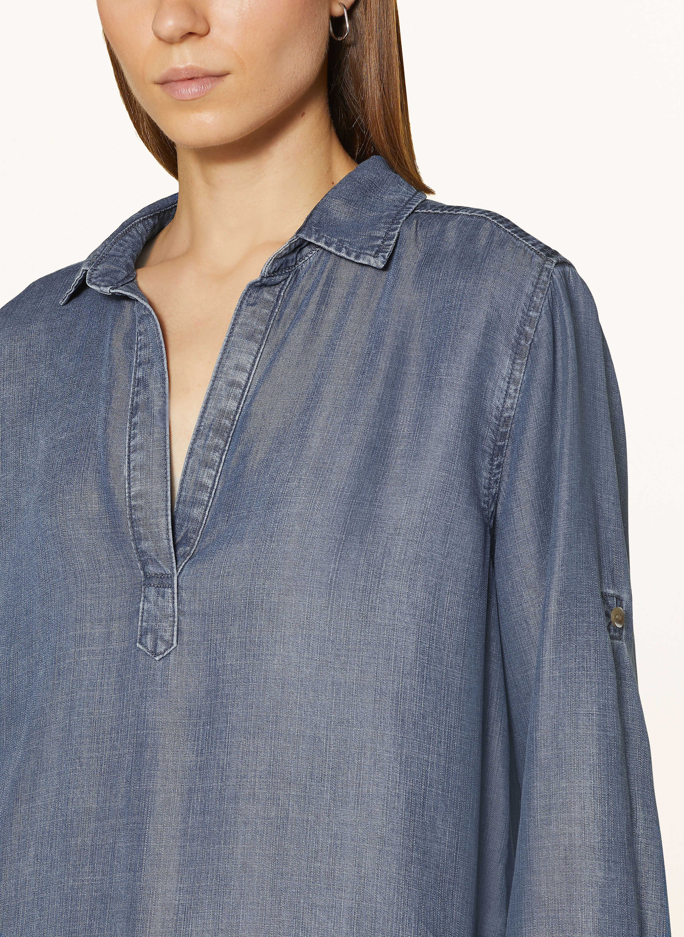 Thumbnail - Bella Dahl Hemdblusenkleid In Jeansoptik blau