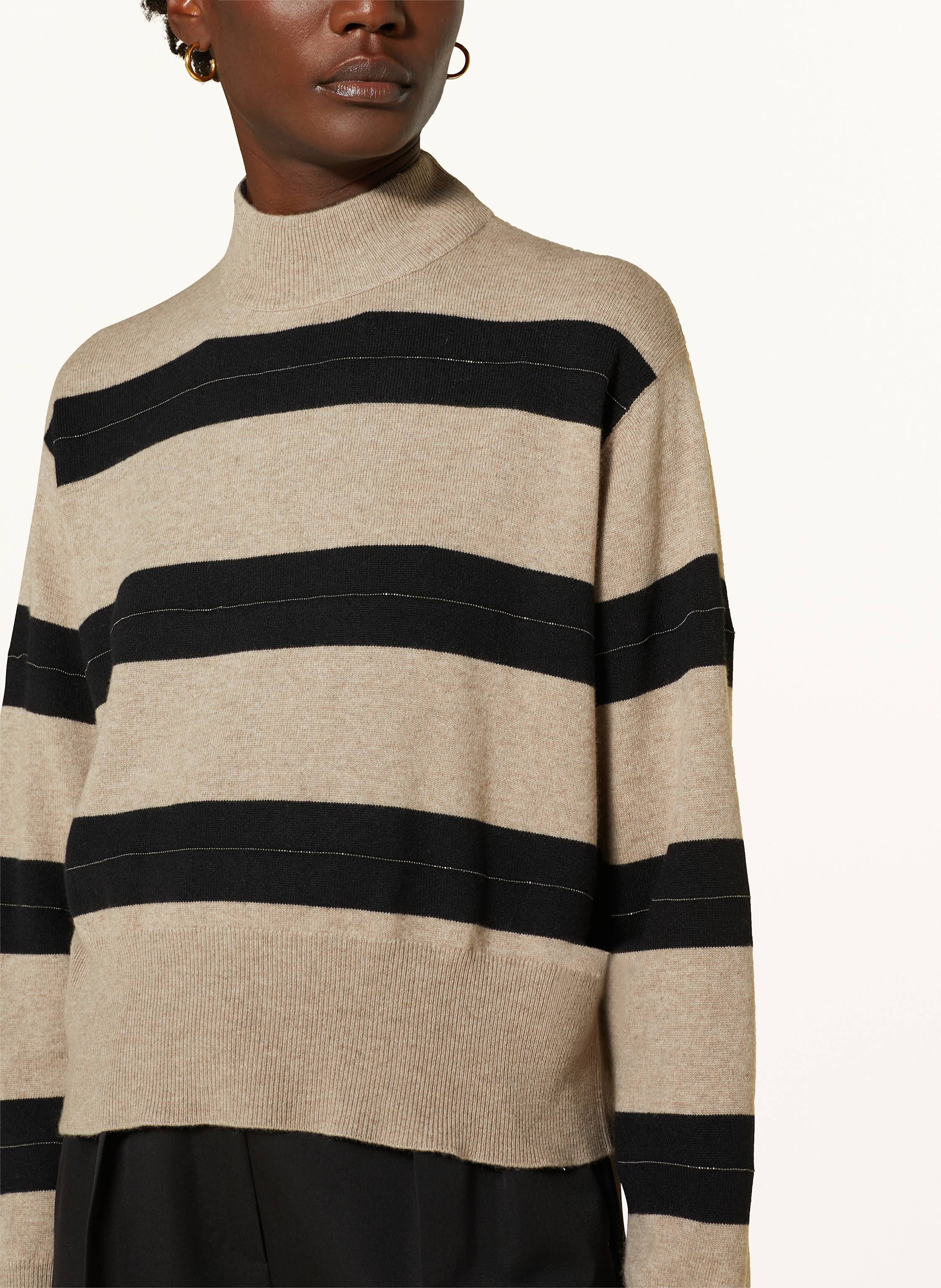 Thumbnail - Brunello Cucinelli Pullover Mit Cashmere Und Schmuckperlen braun