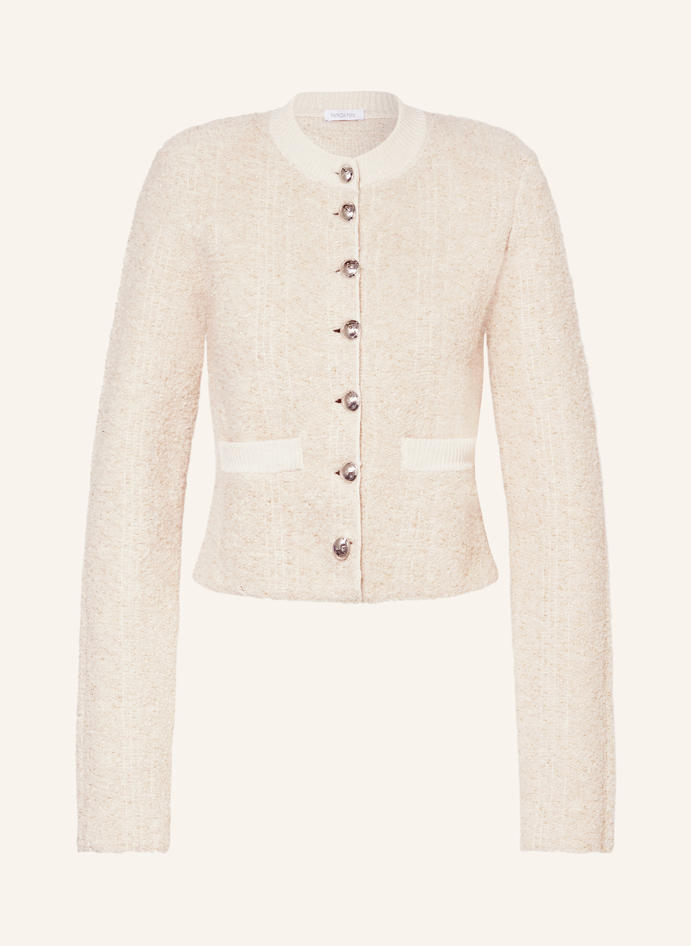 PATRIZIA PEPE Bouclé jacket with glitter thread