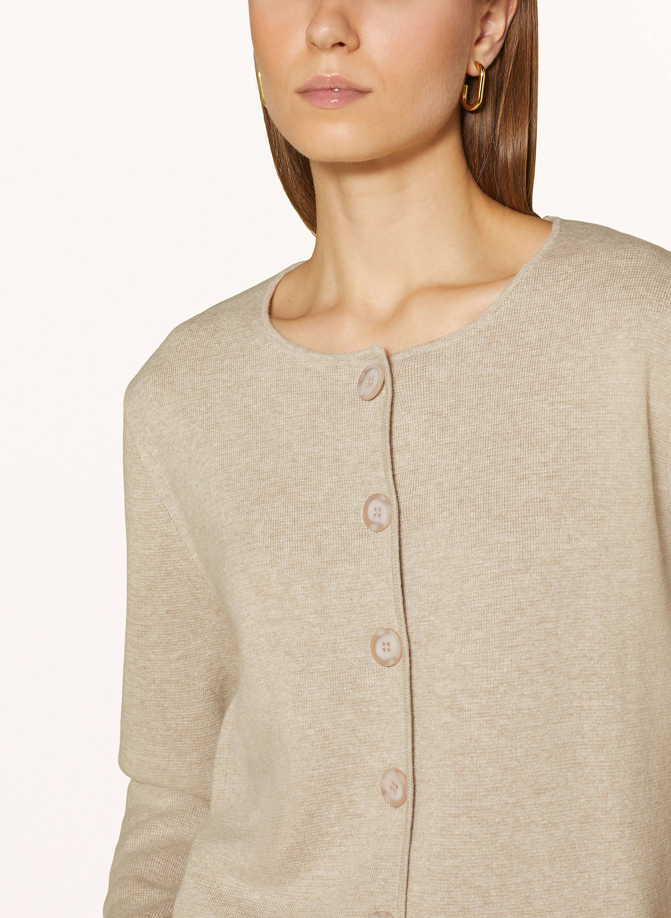 Thumbnail - Mrs & Hugs Strickjacke Mit Leinen beige