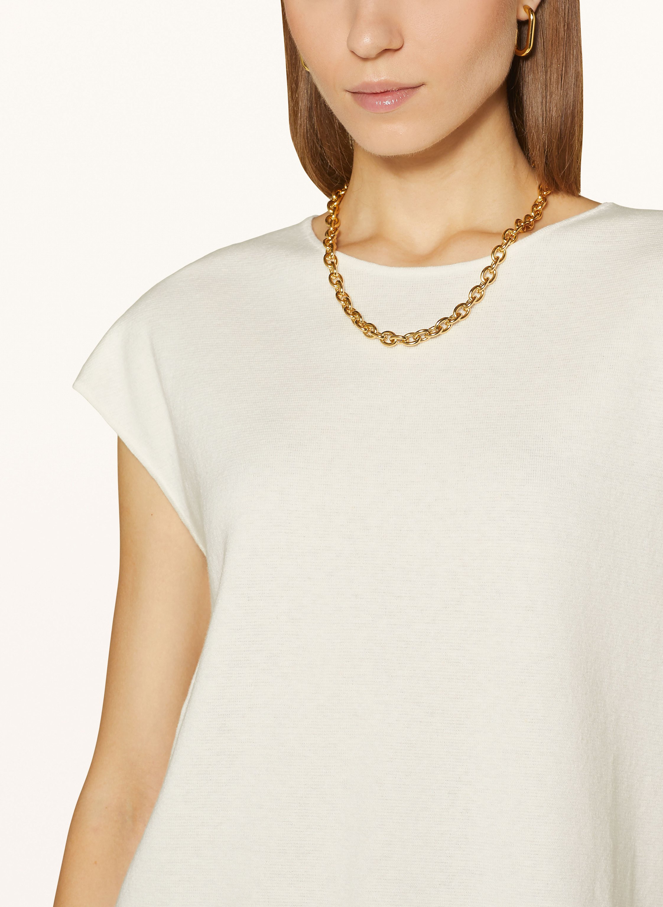 Thumbnail - Mrs & Hugs Strickshirt Mit Leinen weiss