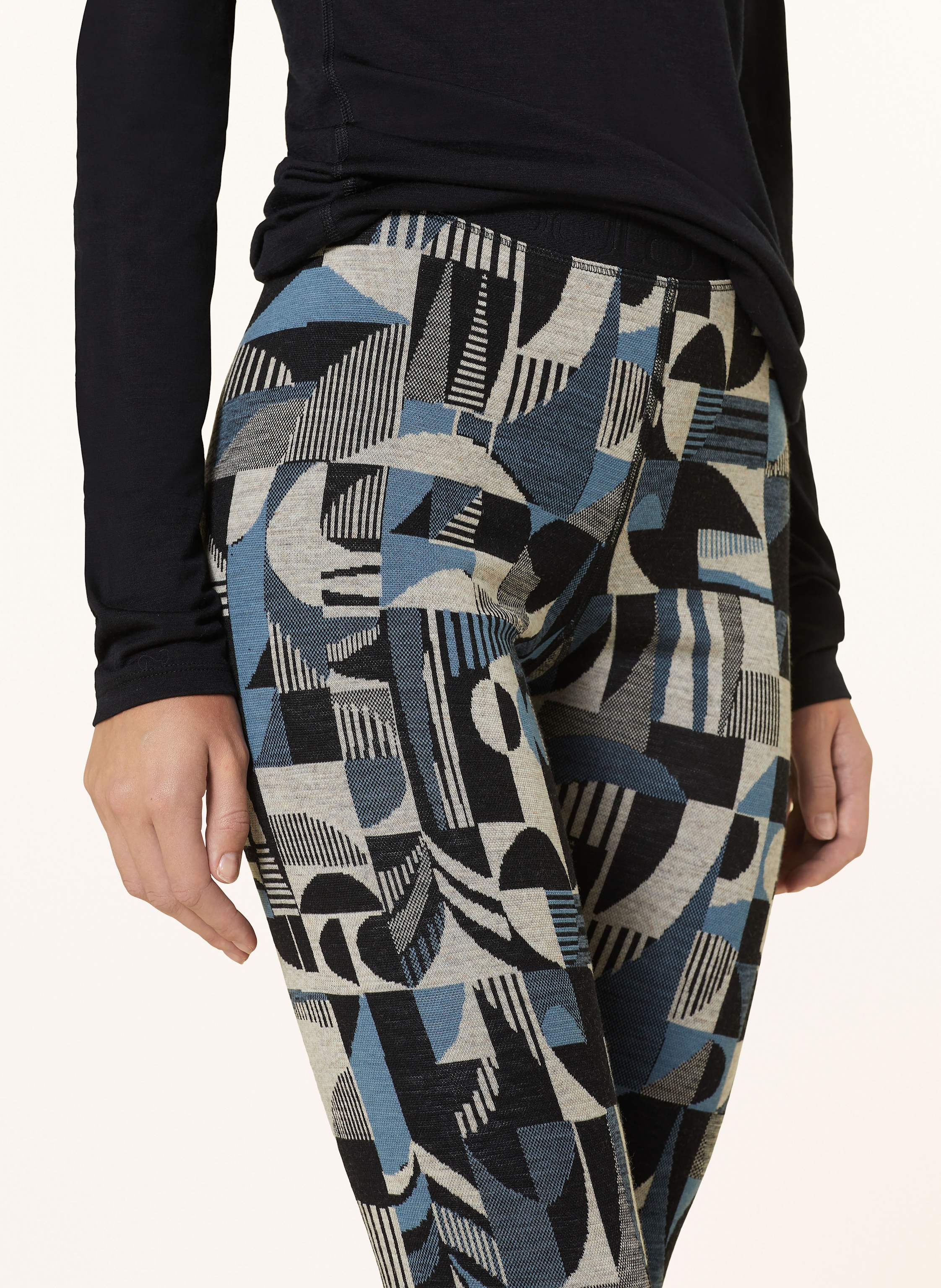 Thumbnail - Odlo Tights Merino Heritage Aus Merinowolle blau