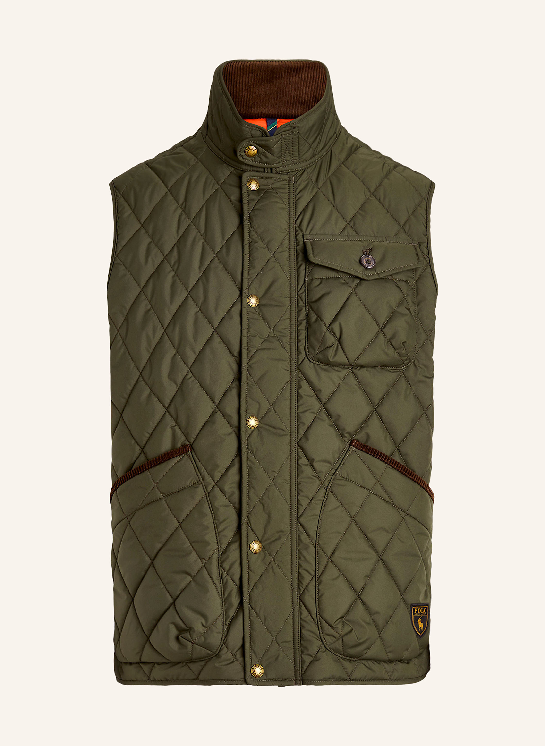 POLO RALPH LAUREN Quilted vest in olive