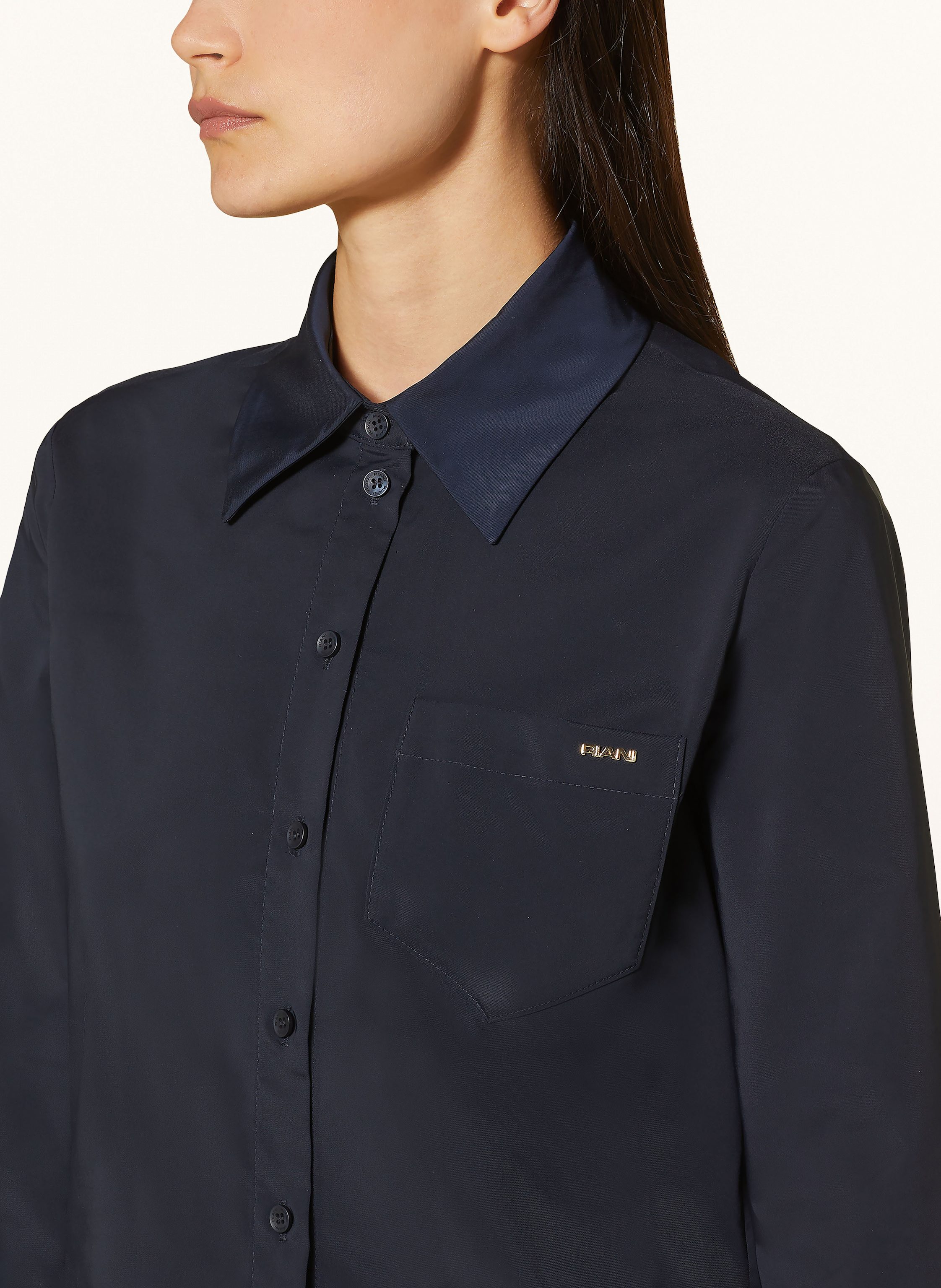 Thumbnail - Riani Cropped-Hemdbluse blau