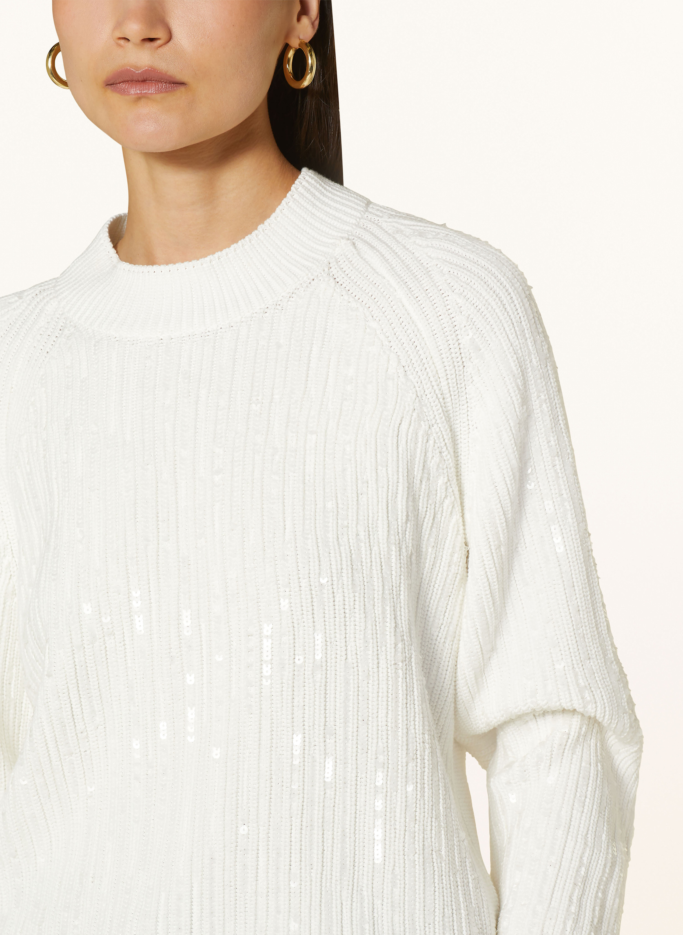 Thumbnail - Riani Pullover Mit Pailletten weiss