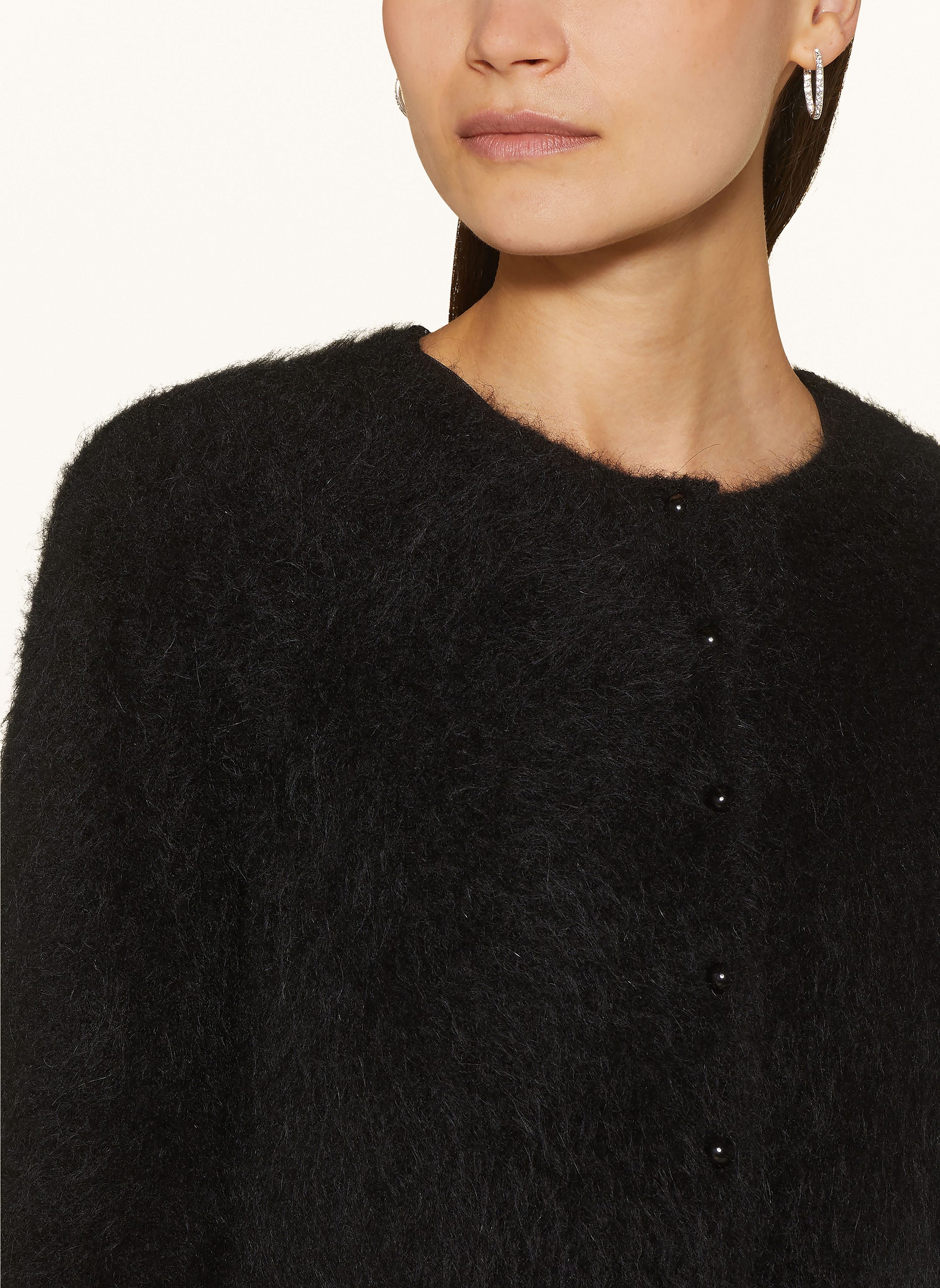 Thumbnail - Riani Cropped-Strickjacke Aus Alpaka schwarz
