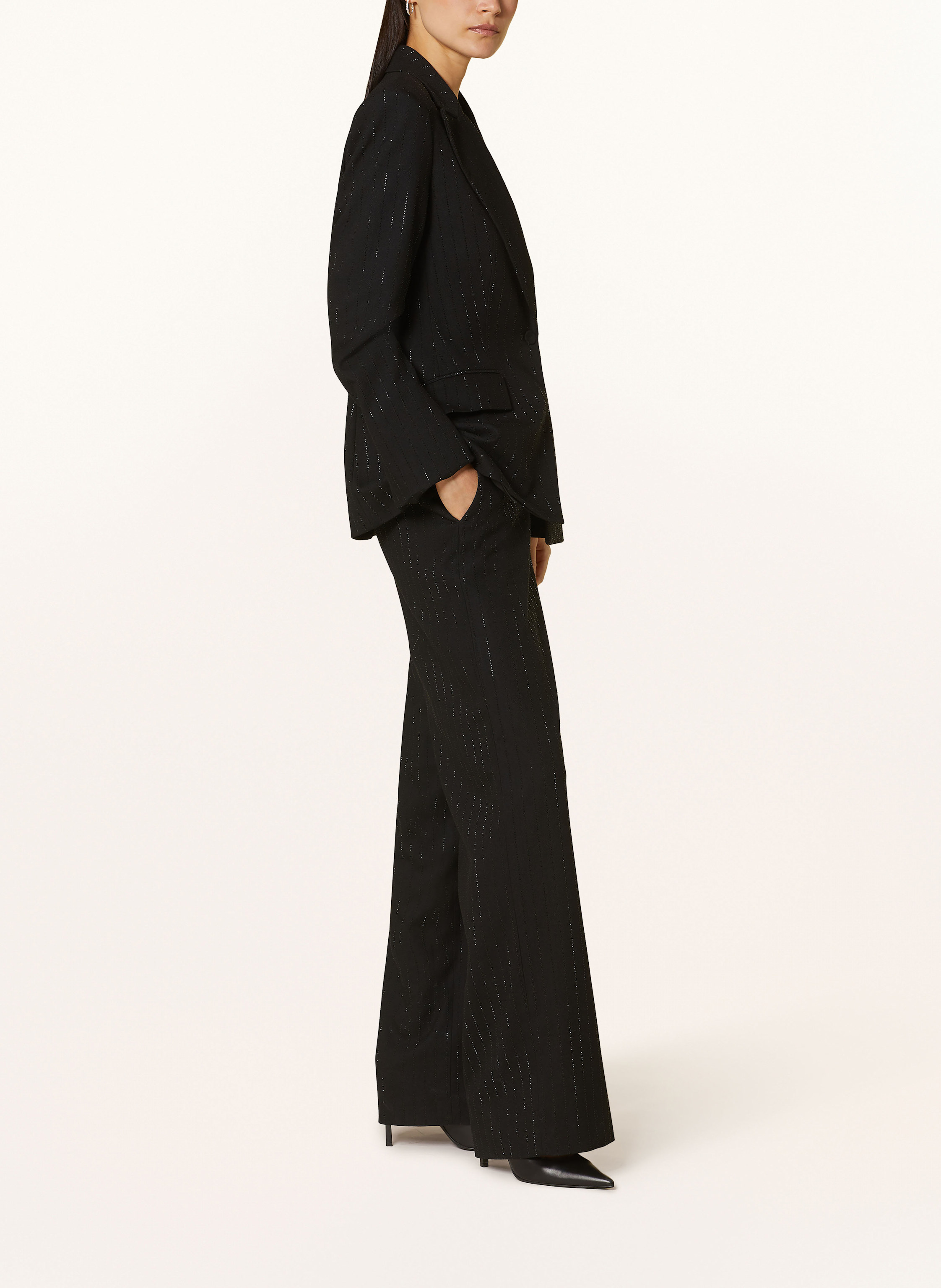 Thumbnail - Riani Marlenehose Mit Schmucksteinbesatz schwarz