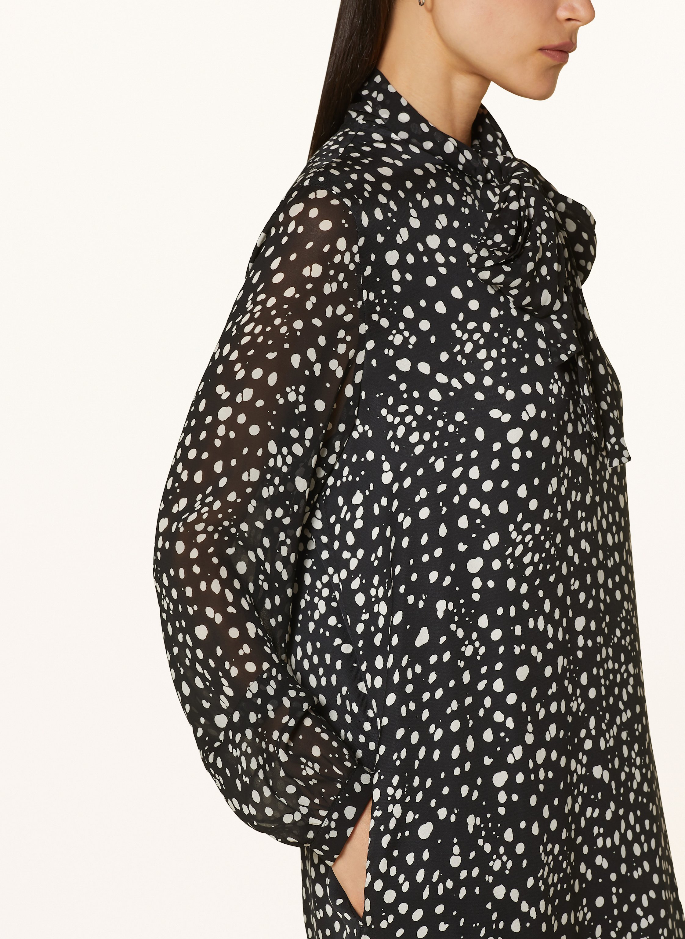 Thumbnail - Riani Schluppenkleid Im Materialmix schwarz