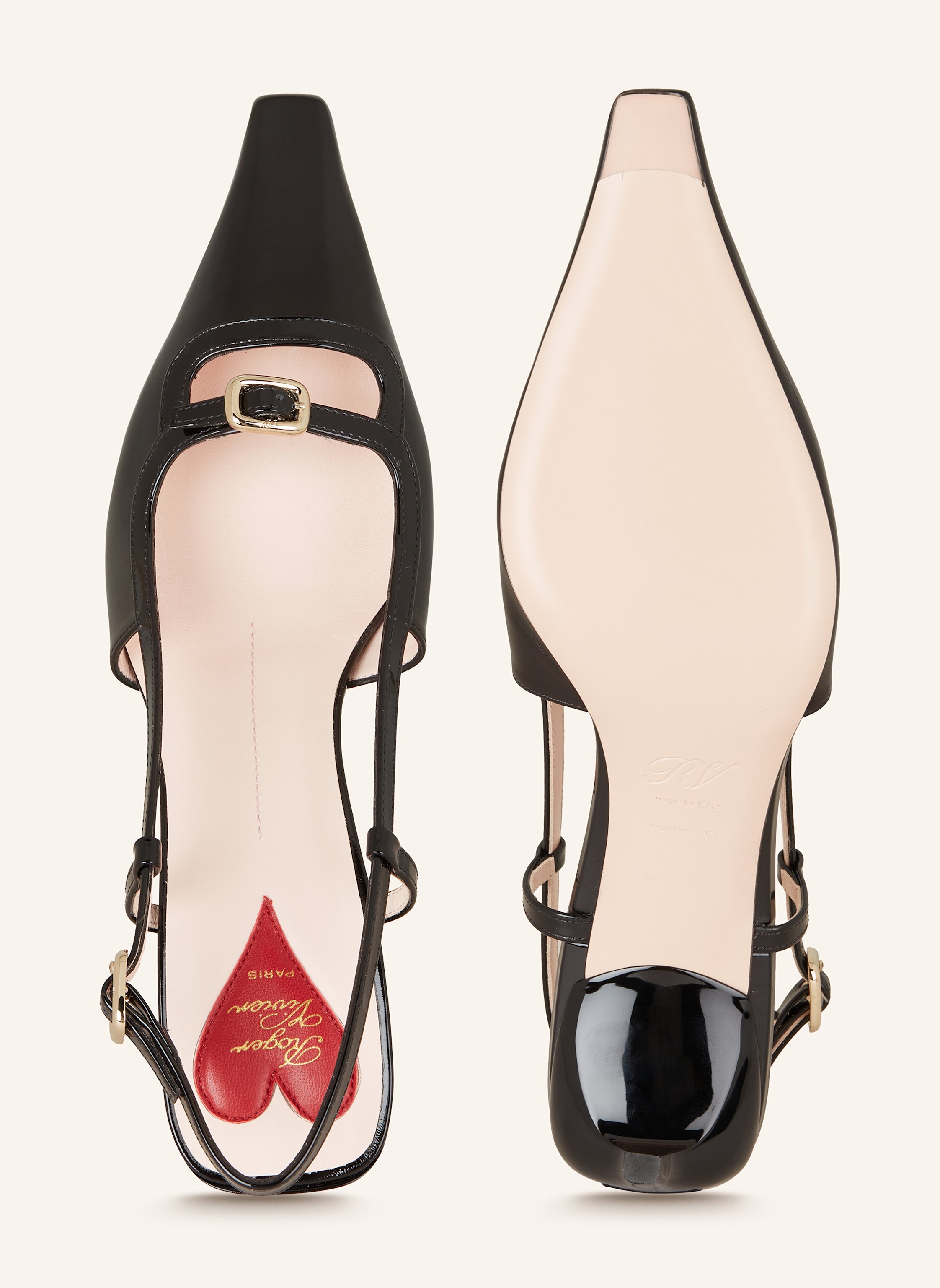 Thumbnail - Roger Vivier Slingpumps Viv' Canard schwarz