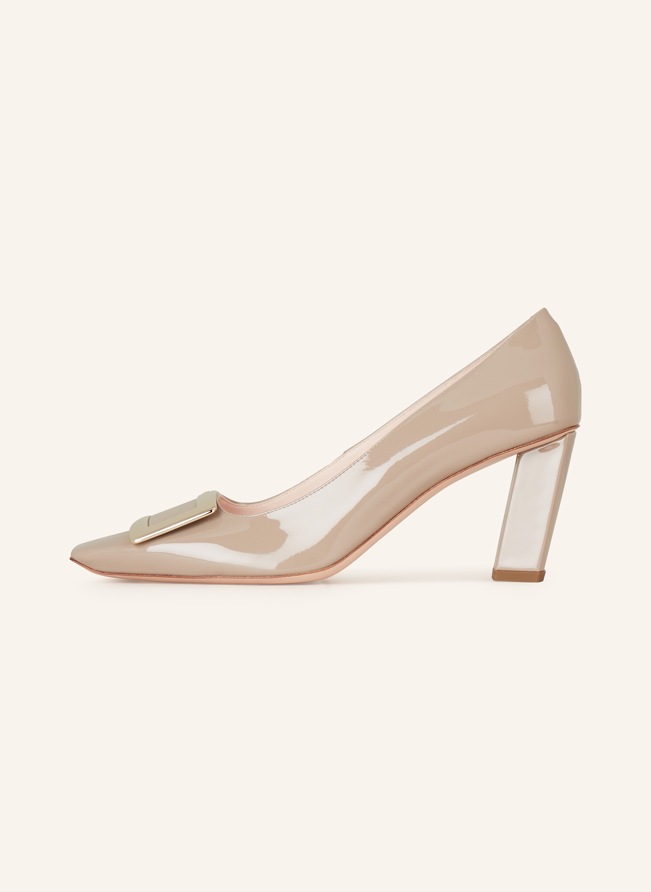 Thumbnail - Roger Vivier Lack-Pumps Belle Vivier beige