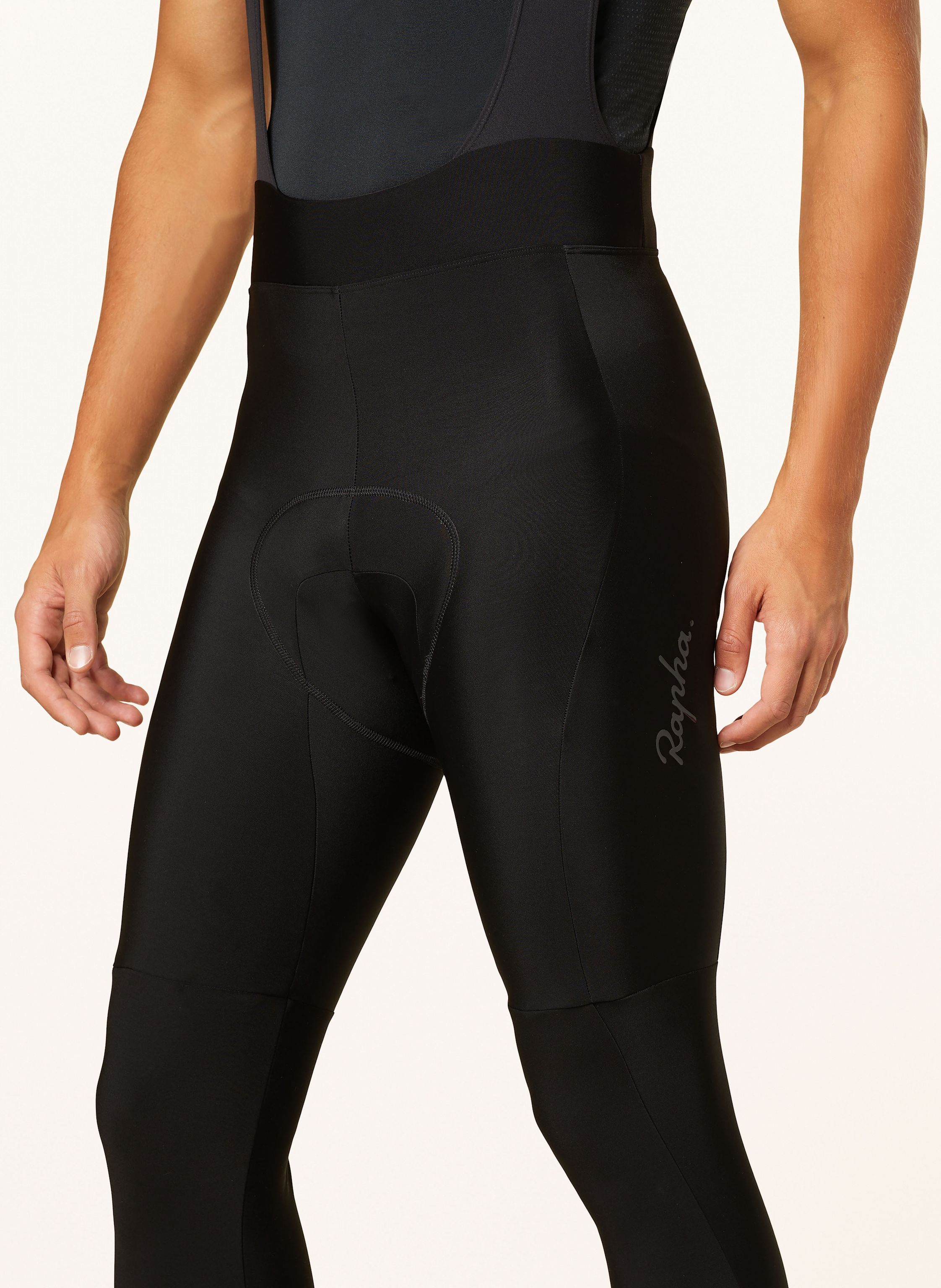 Thumbnail - Rapha Thermo-Radhose Core Winter Mit Trägern Und Gepolstertem Einsatz schwarz