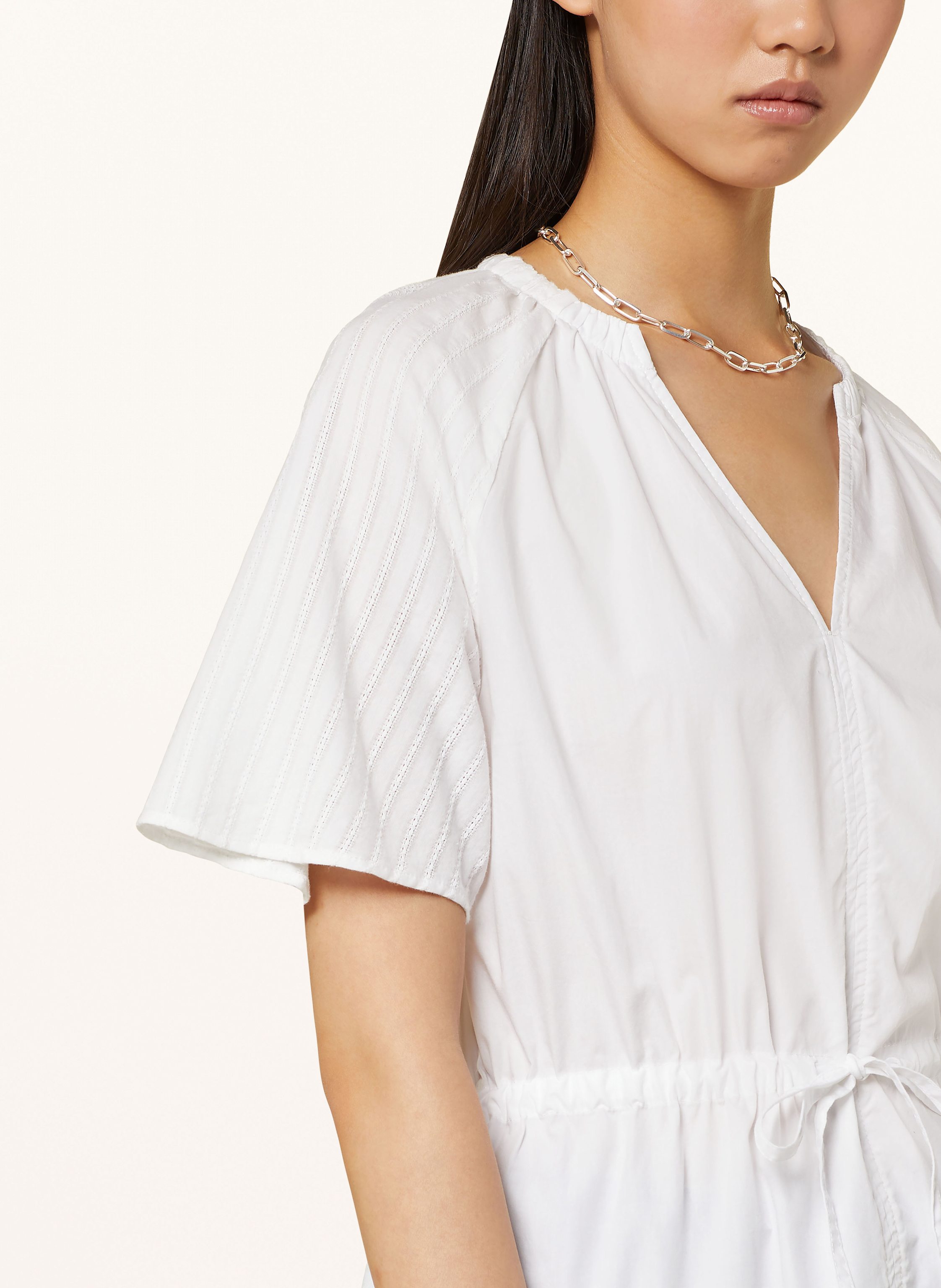 Thumbnail - Samsøe Samsøe Blusenshirt Satoma Im Materialmix weiss