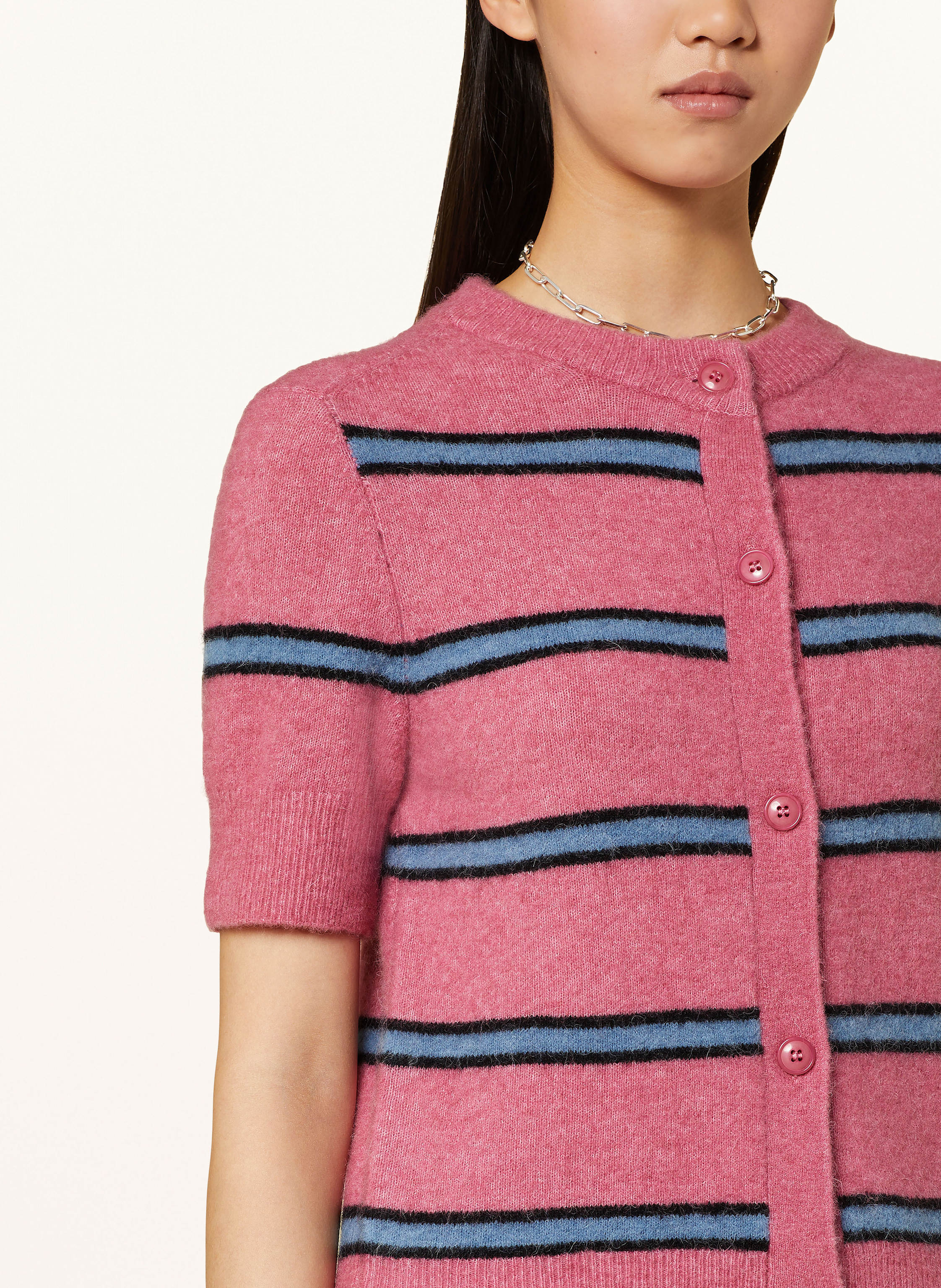 Thumbnail - Samsøe  Samsøe Strickjacke Sanoura Mit Merinowolle Und Alpaka rosa