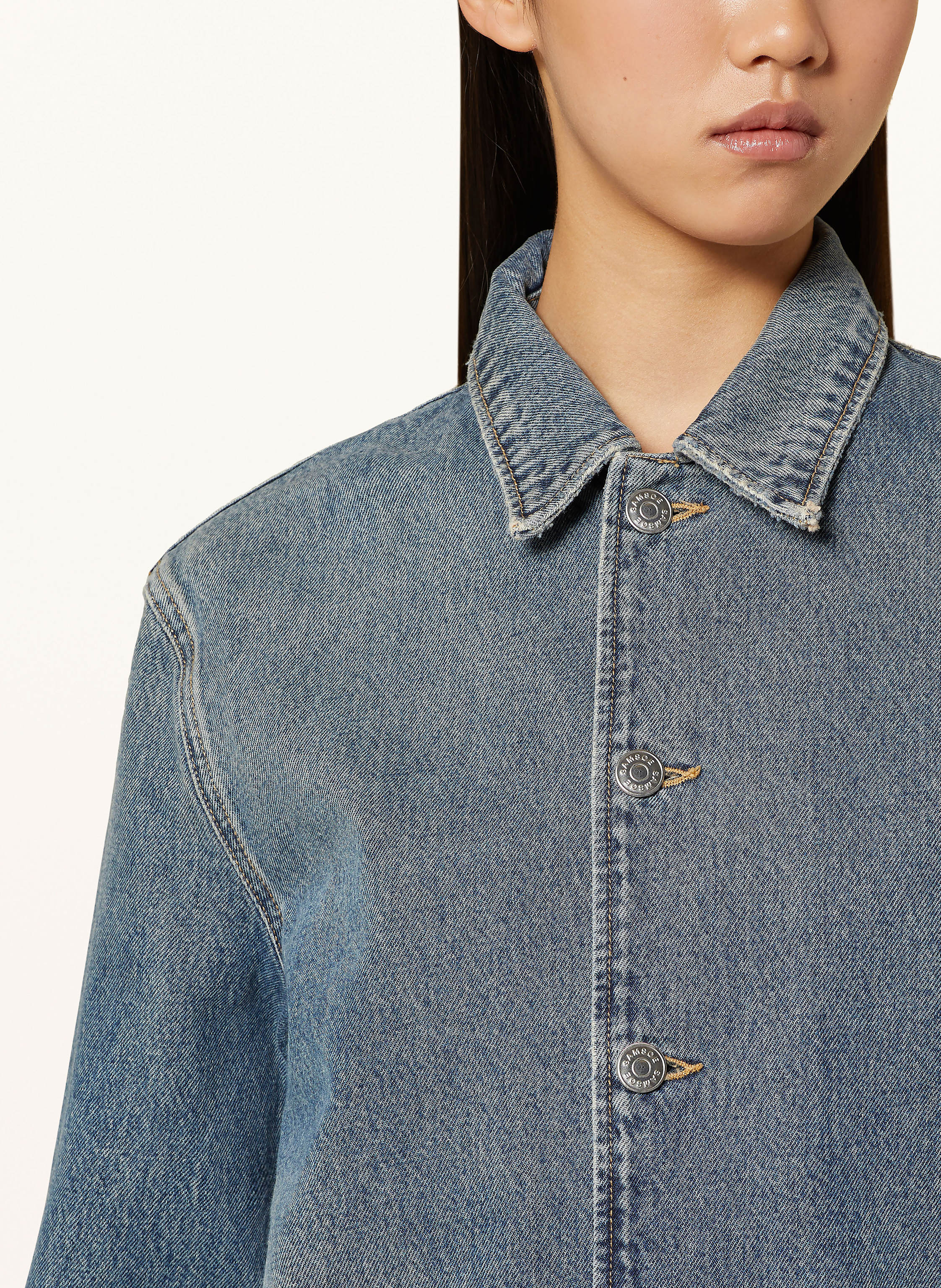 Thumbnail - Samsøe  Samsøe Jeansjacke Sanarinna blau