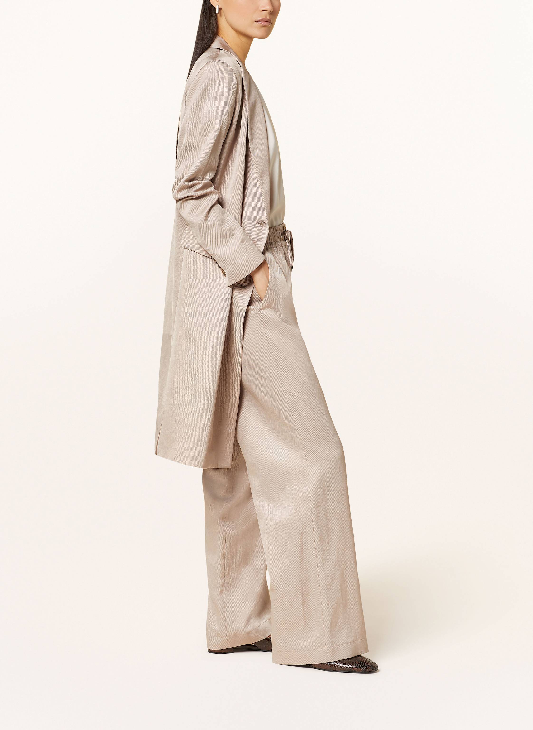 Thumbnail - Marc Aurel Marlenehose Aus Satin beige