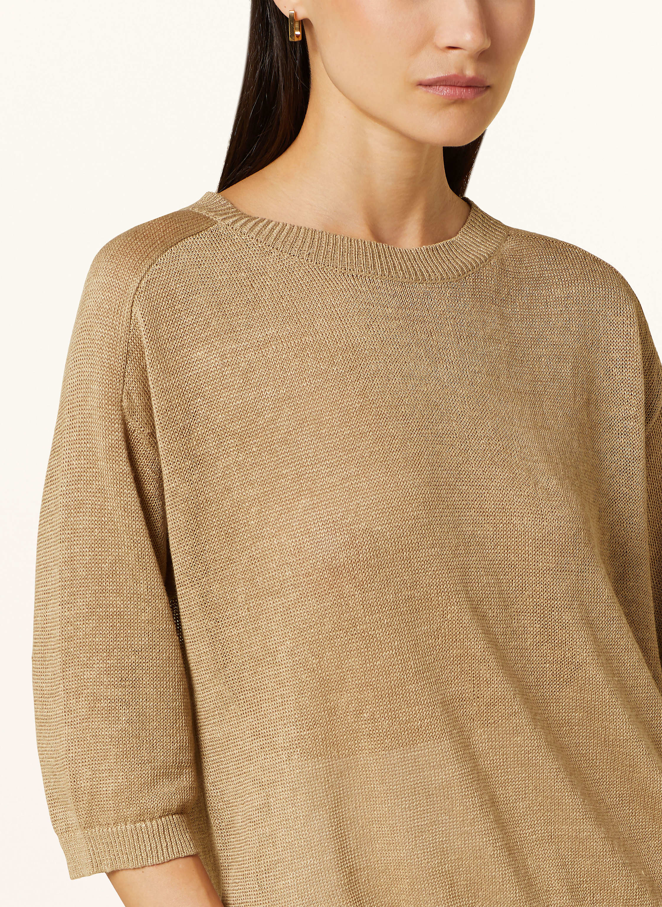 Thumbnail - (The Mercer) N.Y. Leinenpullover Mit 3/4-Arm beige