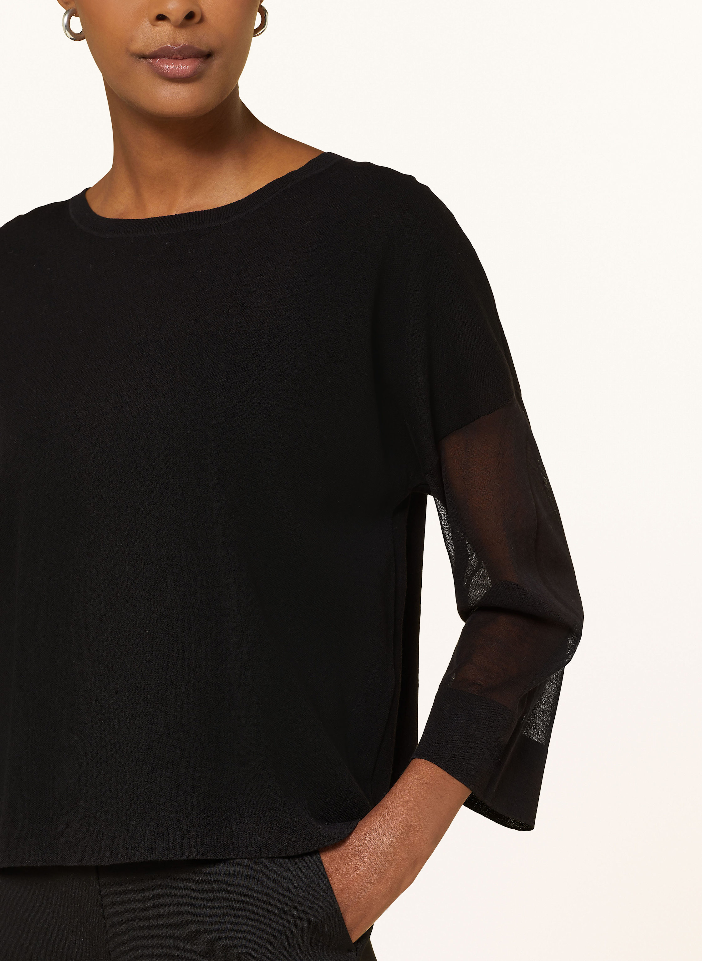 Thumbnail - Comma Pullover Mit 3/4-Arm schwarz