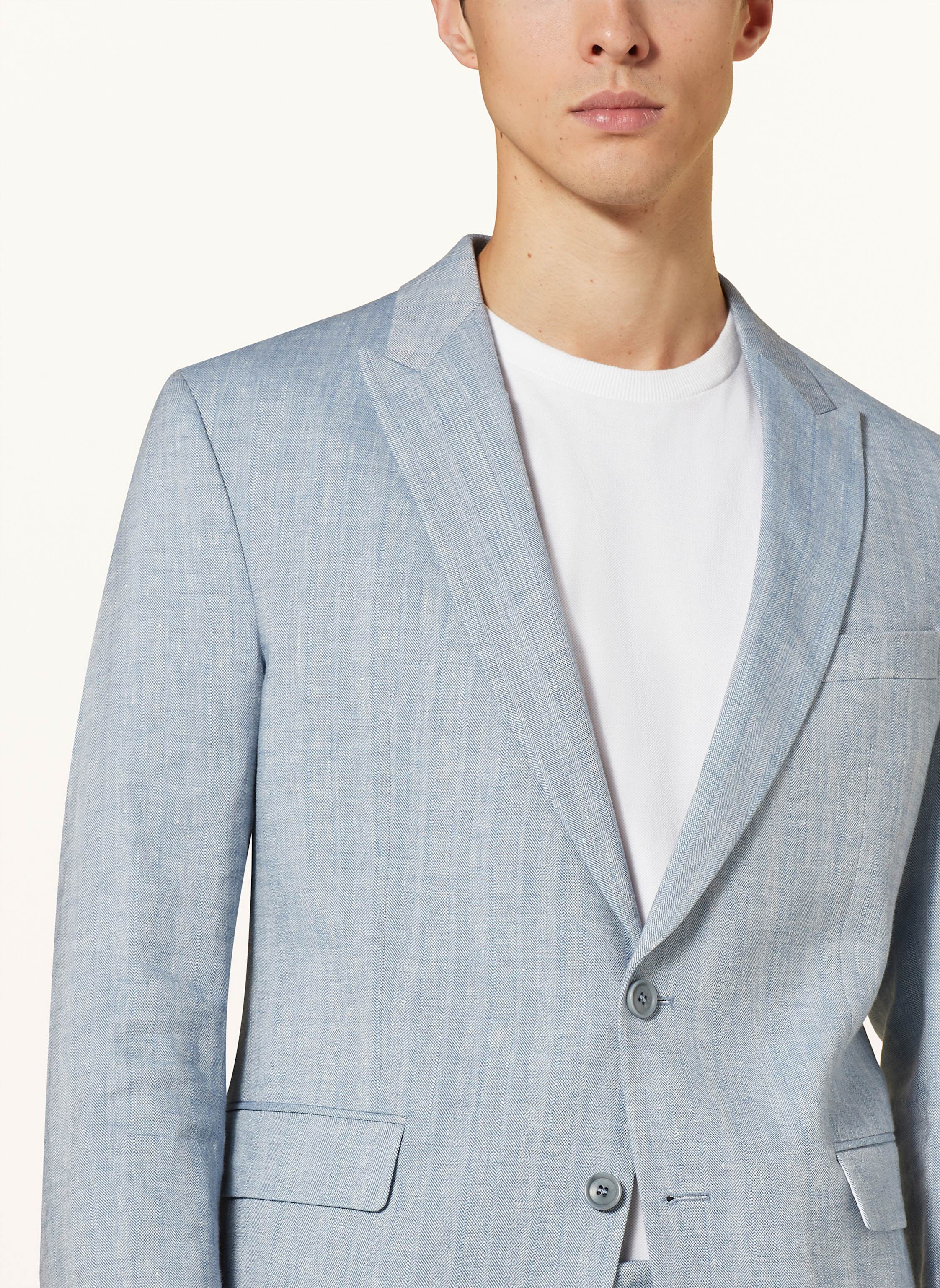 Thumbnail - Drykorn Anzugsakko Lonest Extra Slim Fit Mit Leinen blau