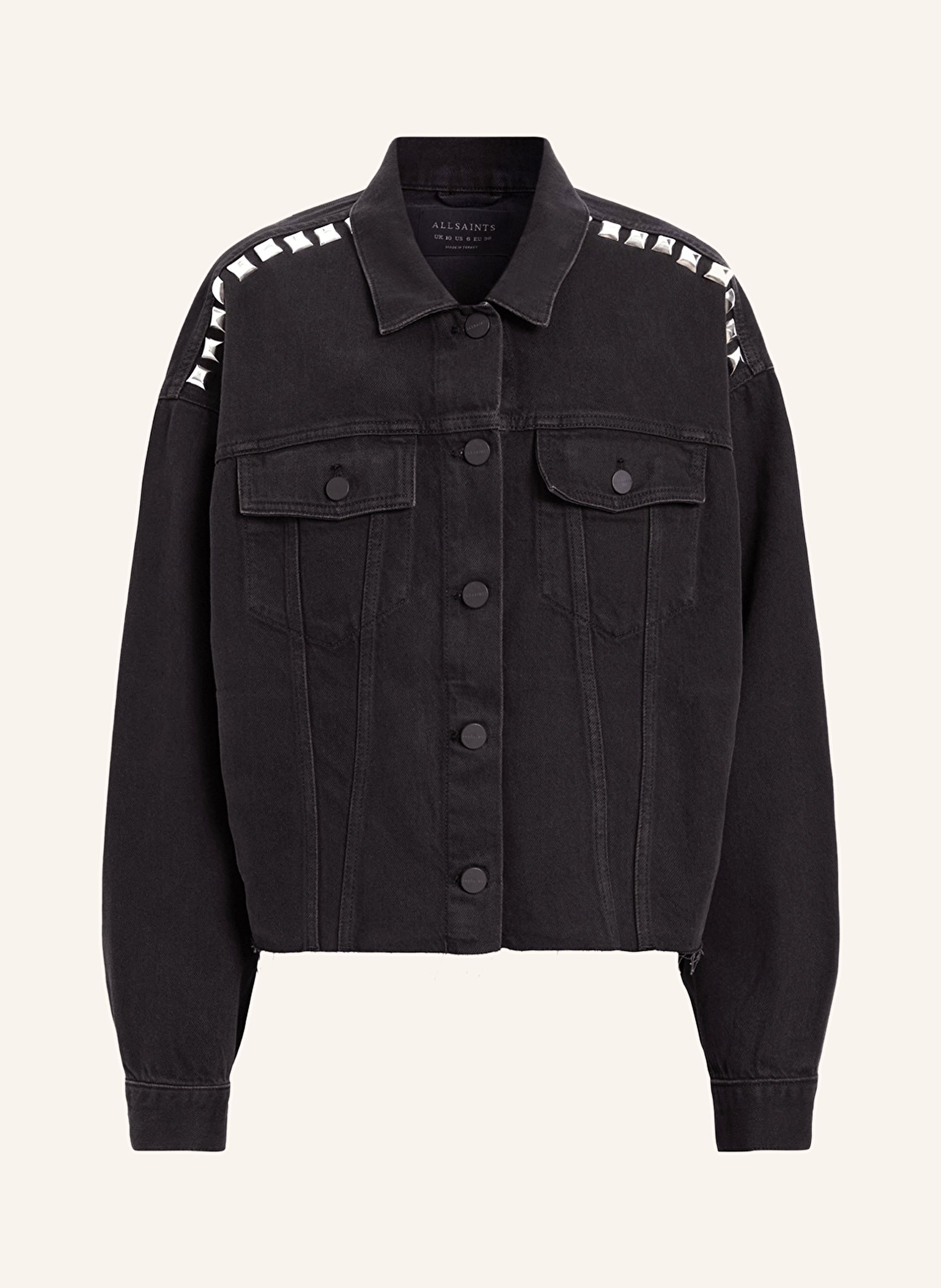 Allsaints black denim jacket top
