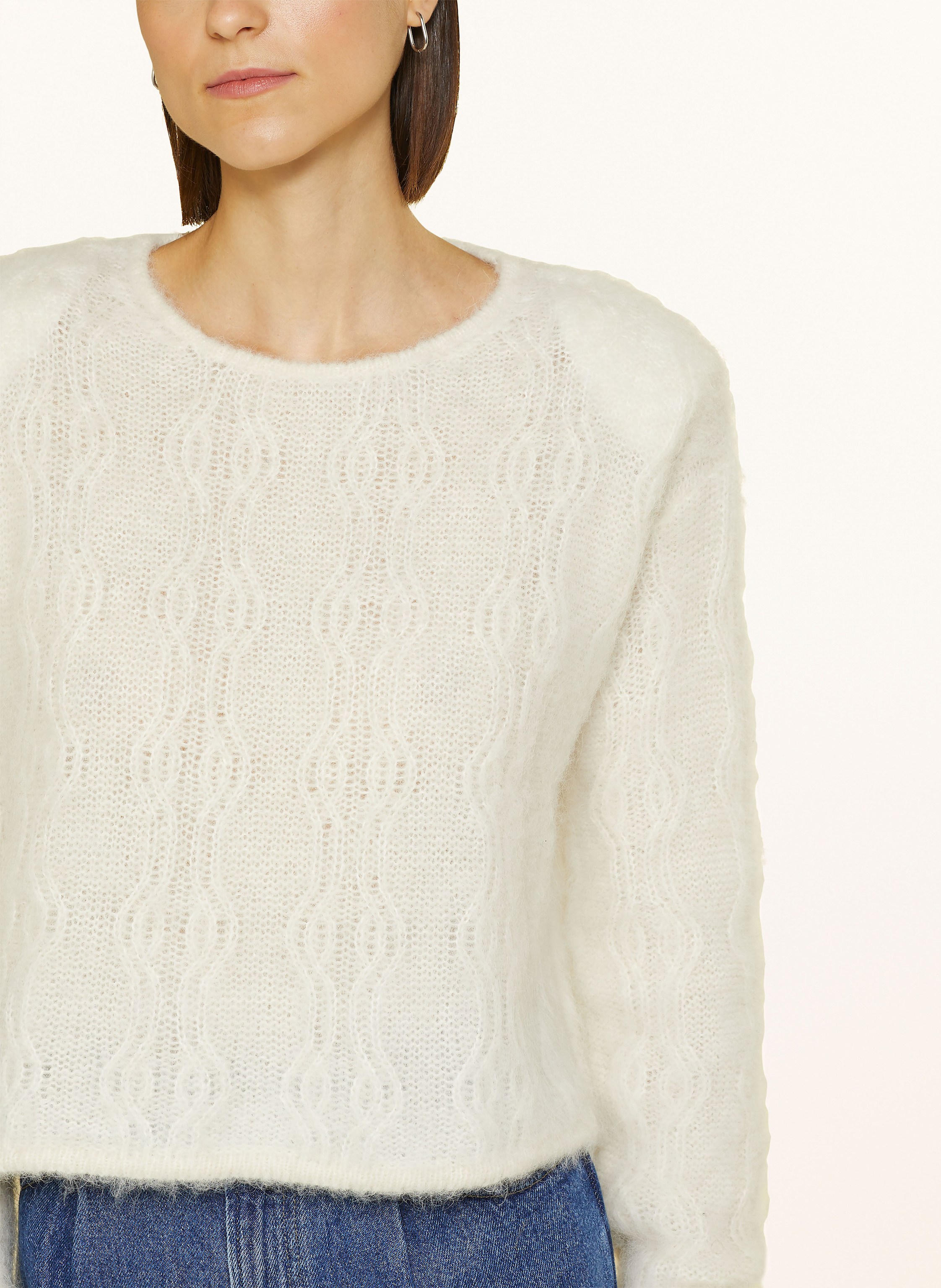 Thumbnail - By Aylin Koenig Alpaka-Pullover Isabelle Mit Cut-Out weiss