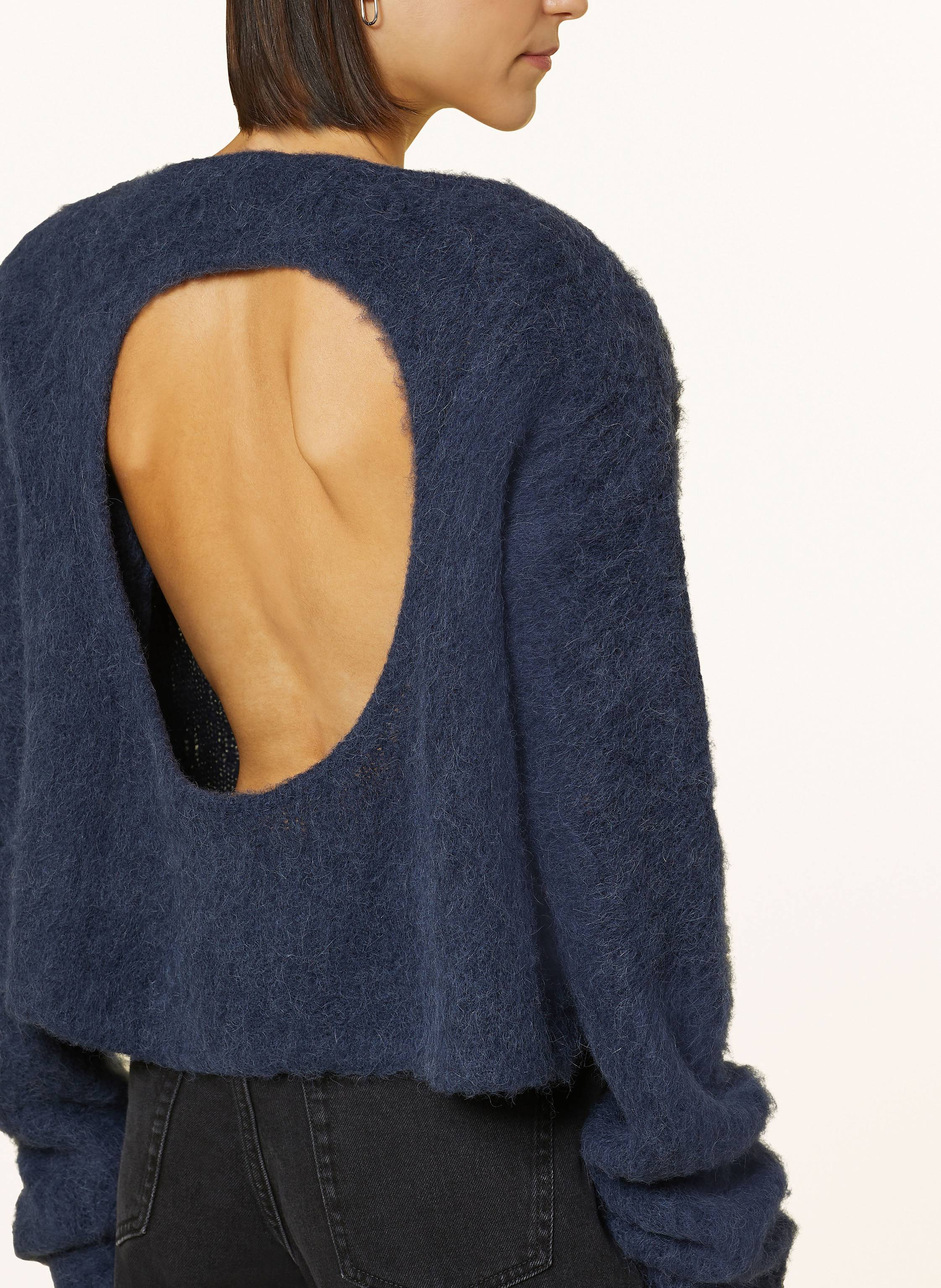 Thumbnail - By Aylin Koenig Alpaka-Pullover Isabelle Mit Cut-Out blau