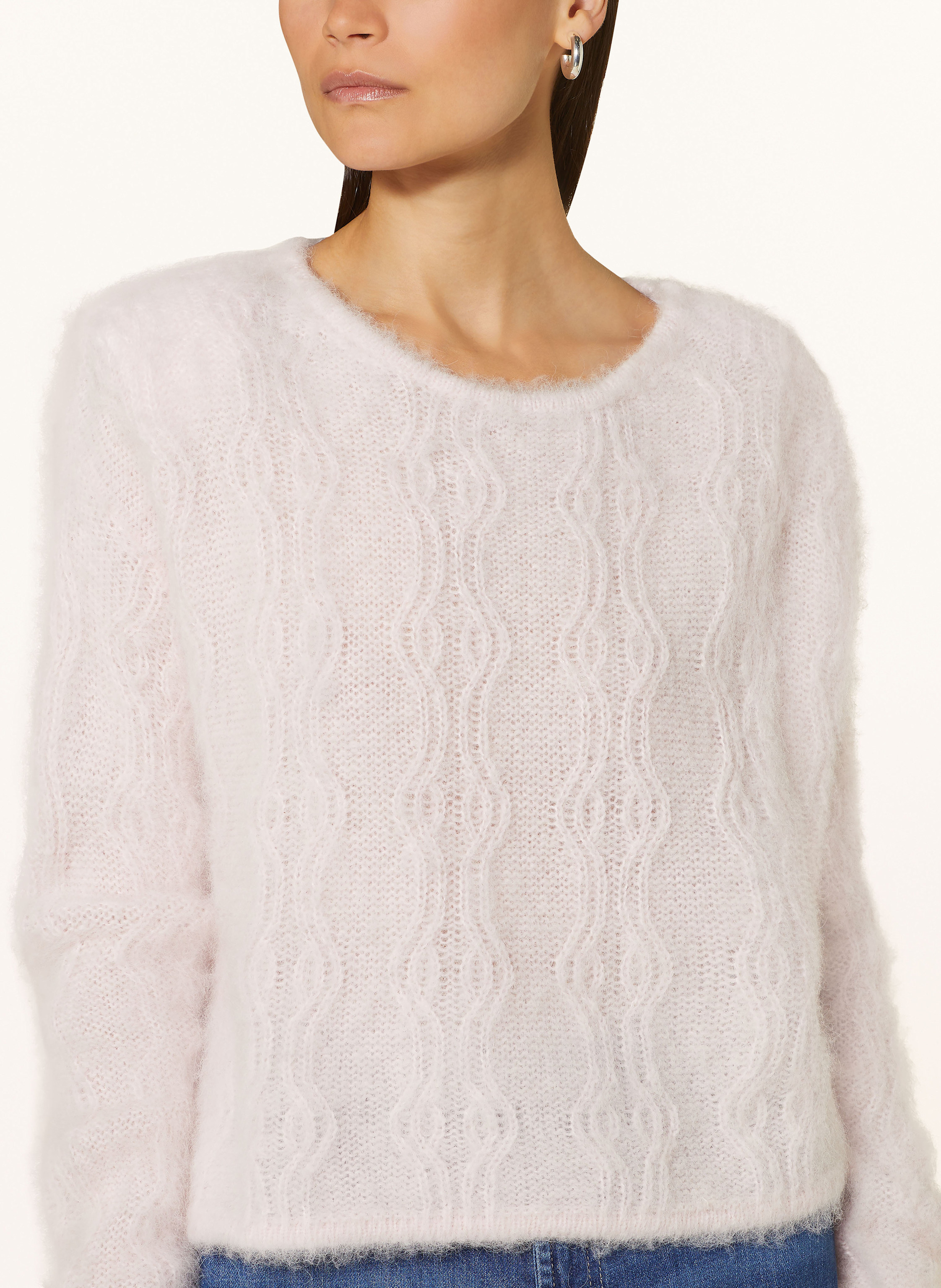 Thumbnail - By Aylin Koenig Alpaka-Pullover Isabelle Mit Cut-Out rosa