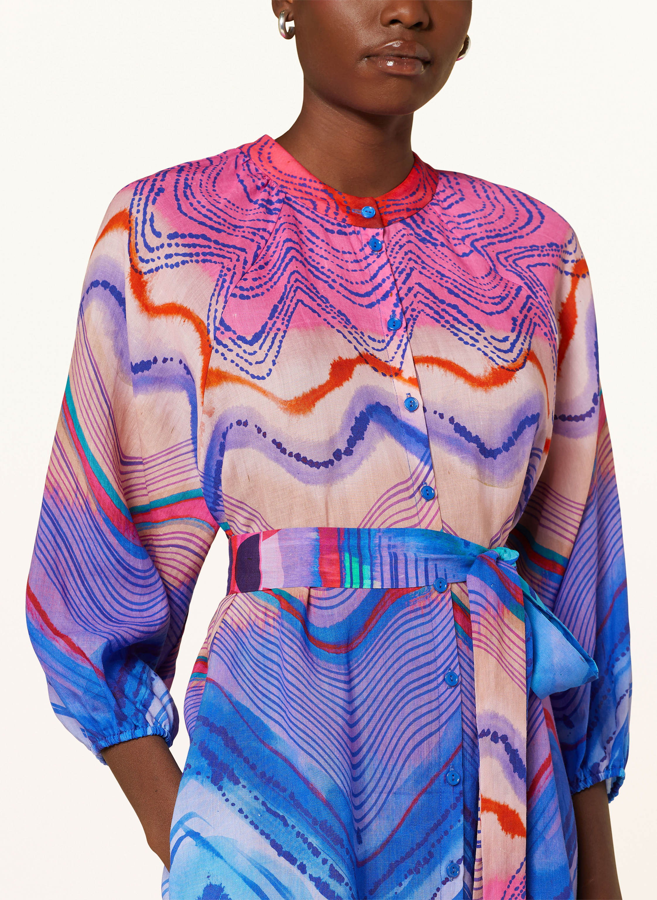 Thumbnail - Yippie Hippie Kleid Mit 3/4-Arm blau