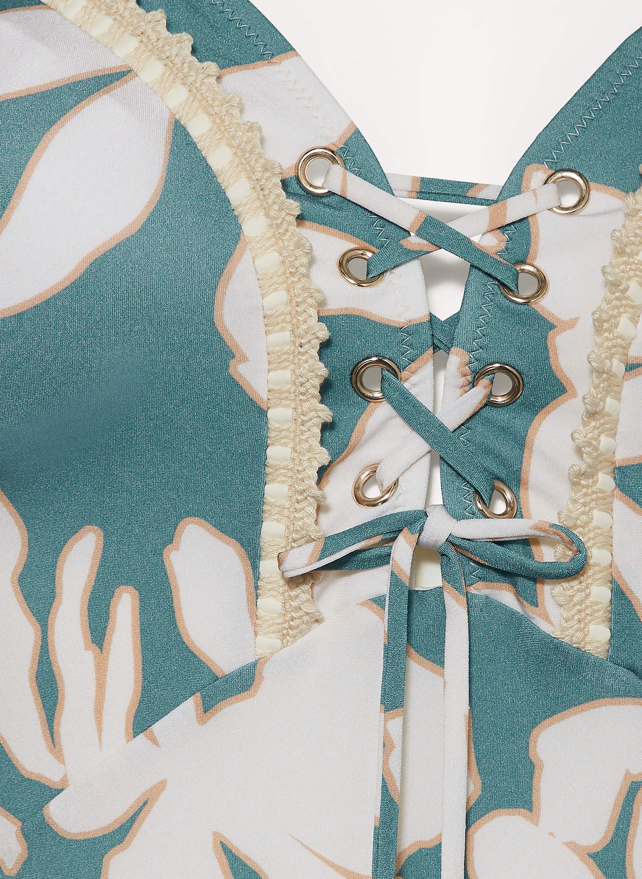 Thumbnail - Watercult Badeanzug Floral Abstract blau