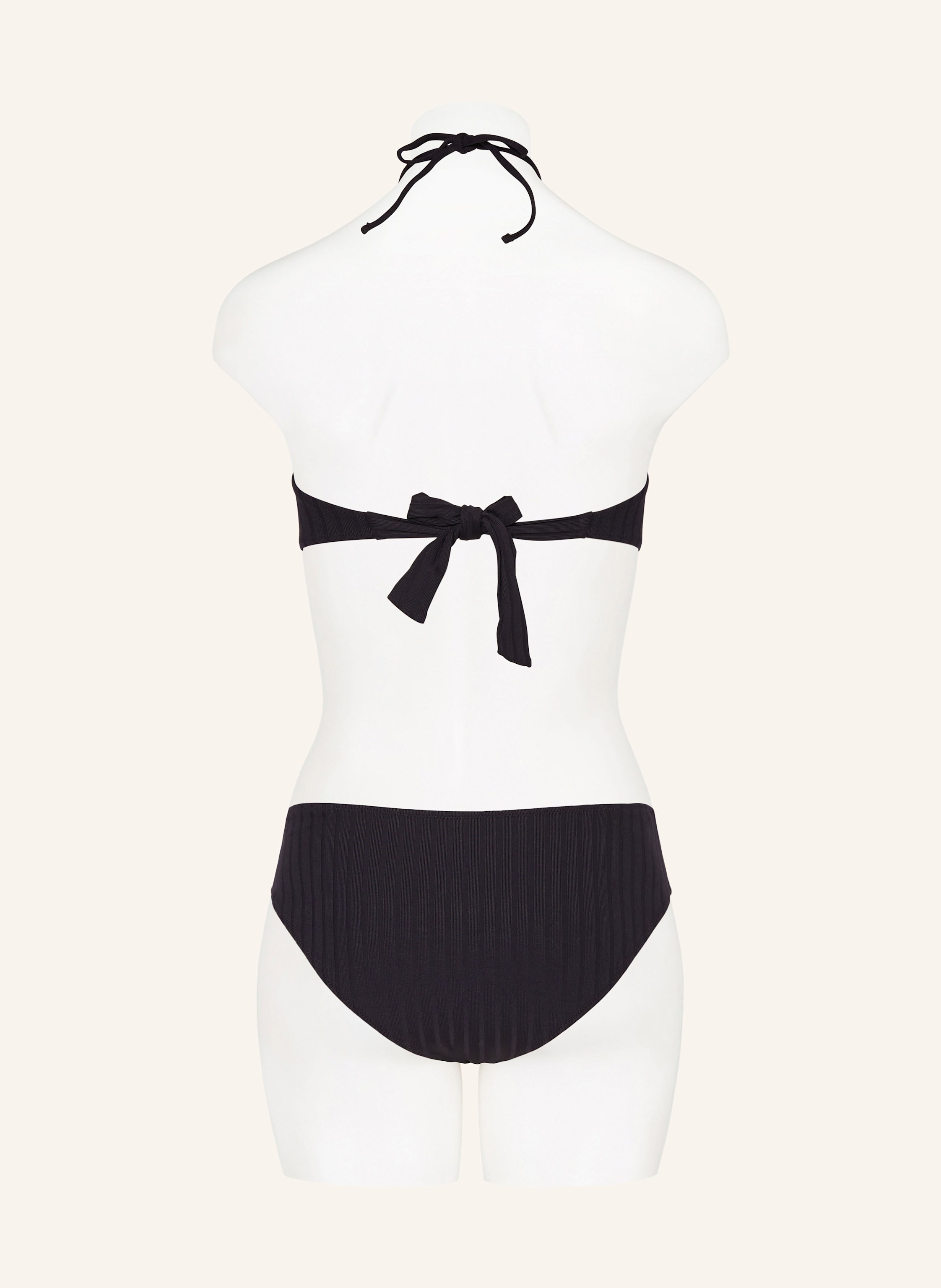 Thumbnail - Watercult Bandeau-Bikini-Top Henley Rib schwarz